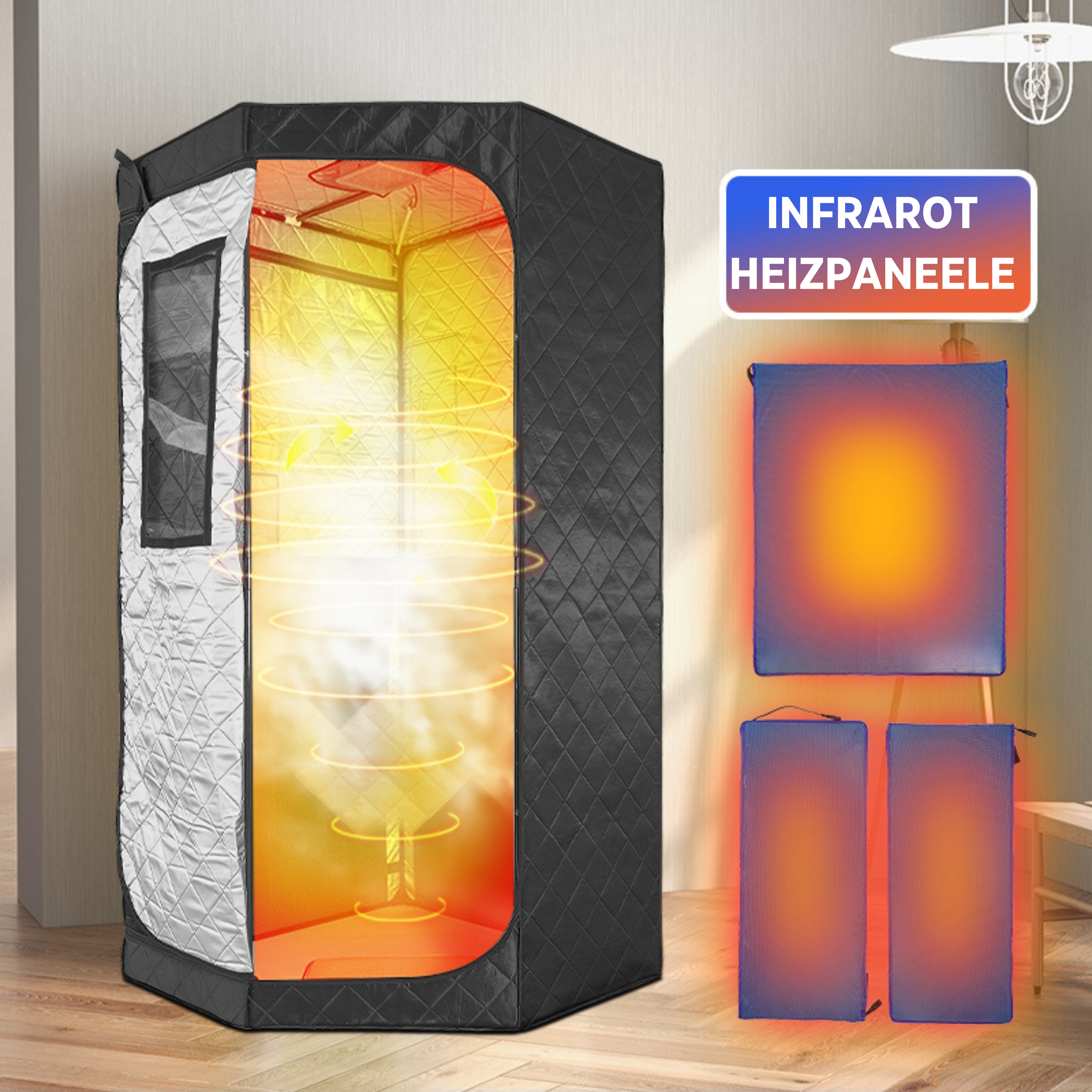 Cabina de infrarrojos portátil 90x90x190 cm
