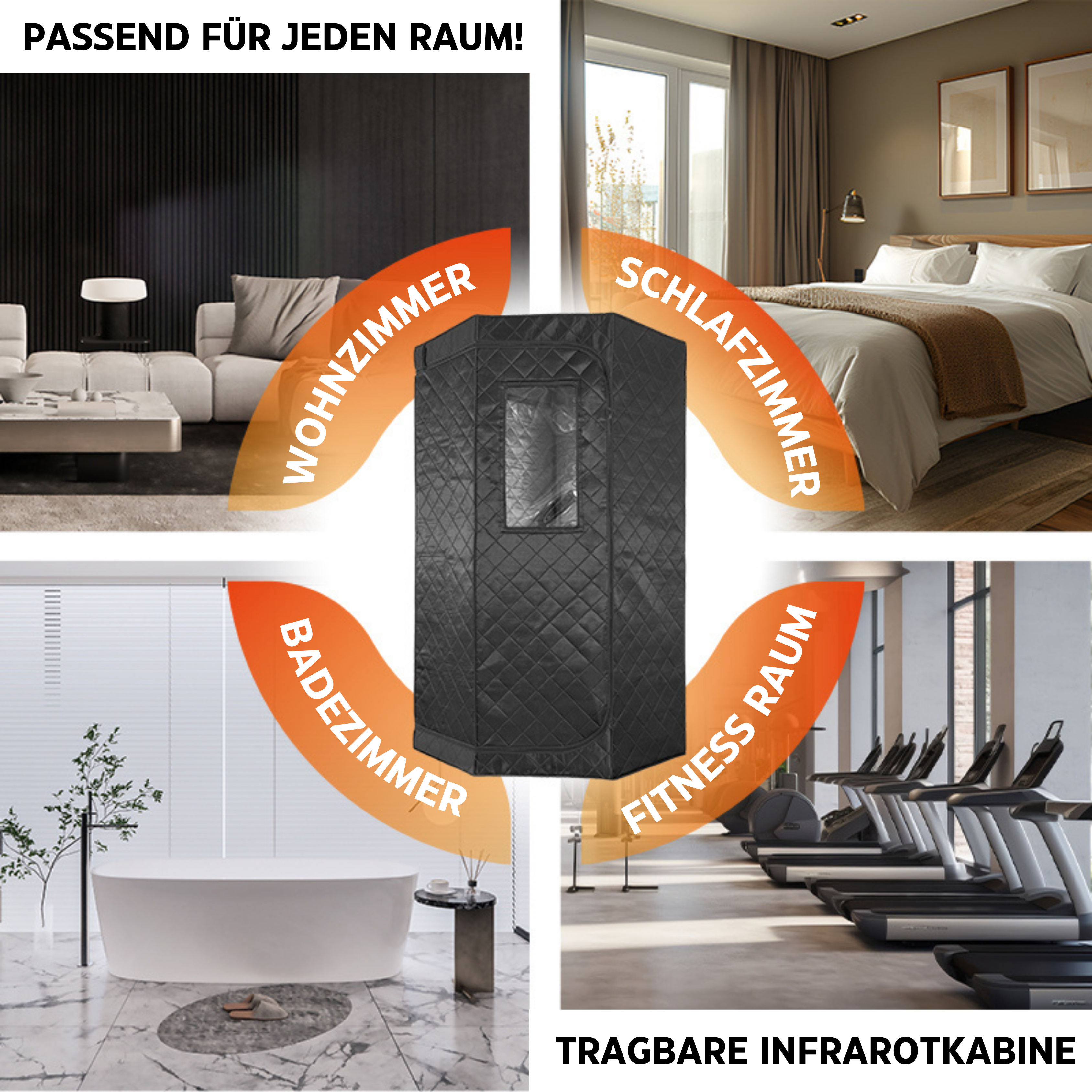 Cabina de infrarrojos portátil 90x90x190 cm