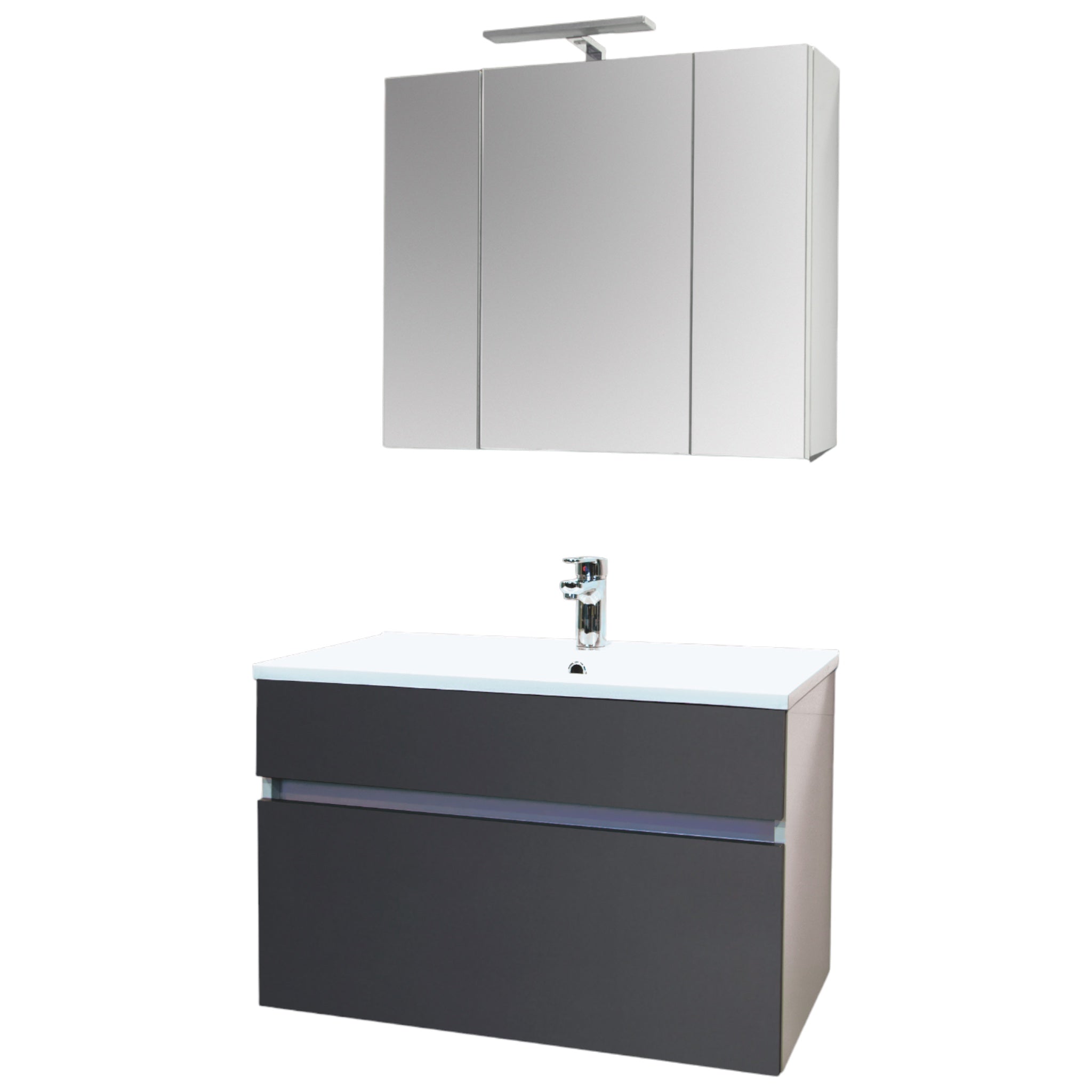 Bathroom furniture set anthracite STELLA 80
