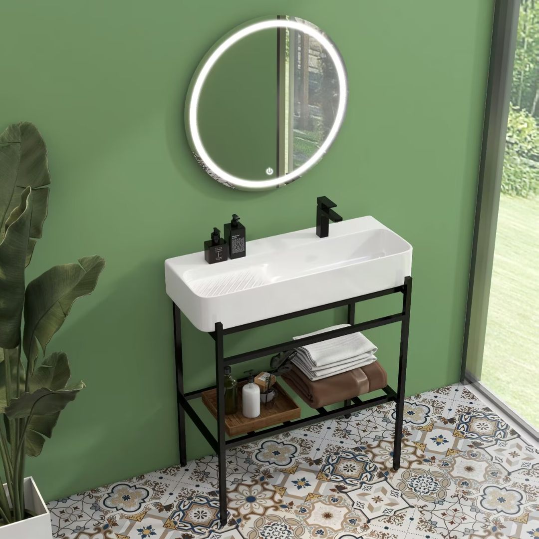 Conjunto de consola de lavabo DELTA 80 con patas