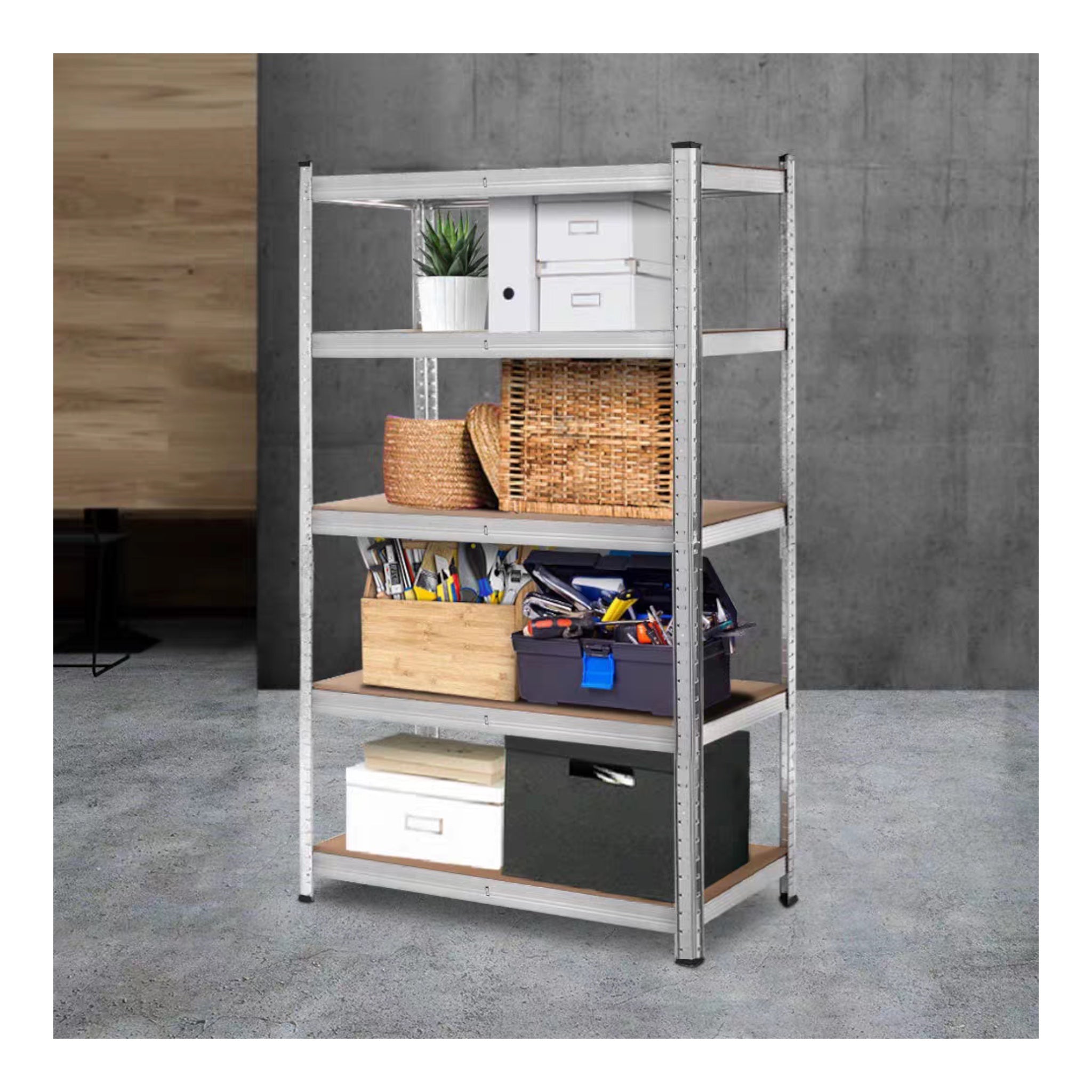 Heavy-duty zinc shelf 90x40x180 cm