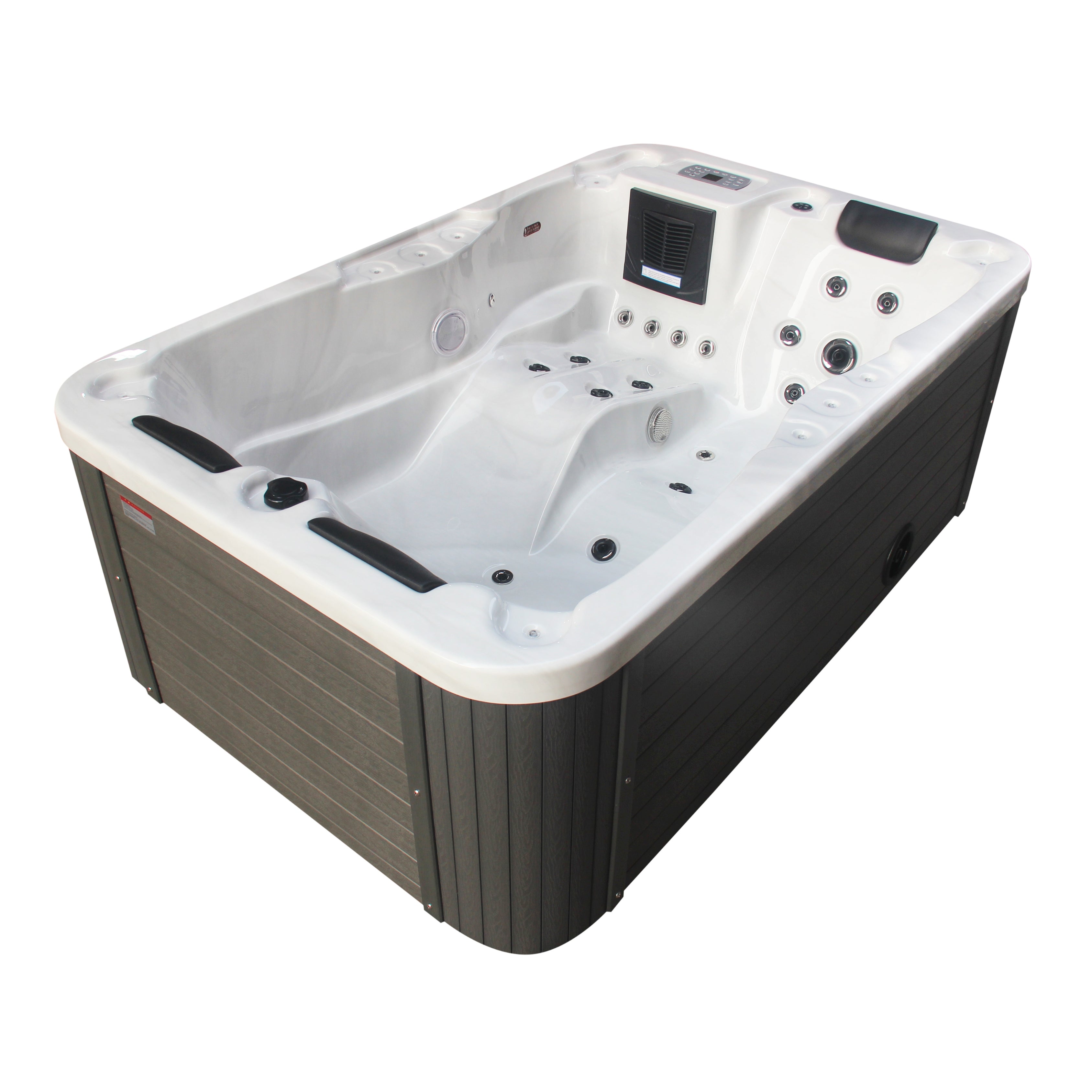 Outdoor whirlpool Modena WHITE MARBLE including cover 205x130x70 cm frost-proof