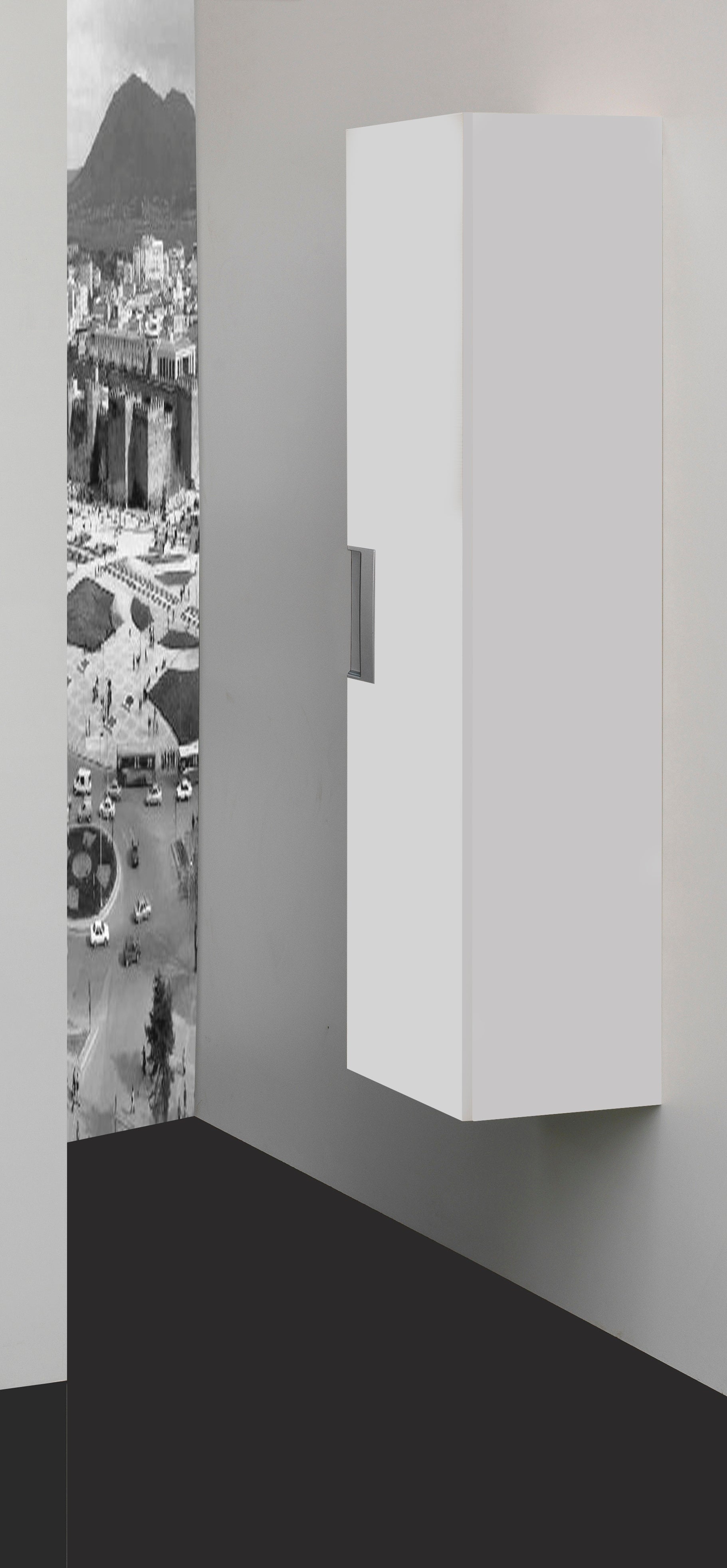 RAVE tall cabinet can be used on the left or right