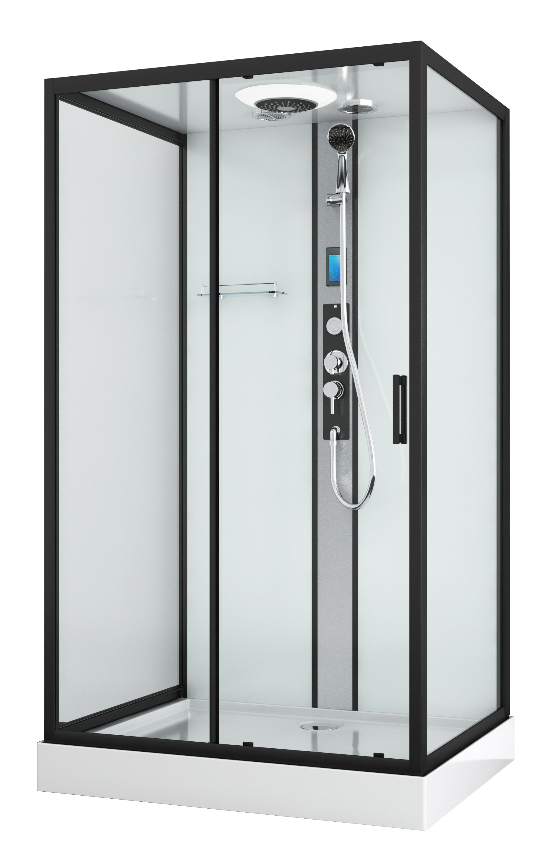 Complete shower enclosure BOSTON BLACK - with quick assembly 90 x 120 x 215 cm