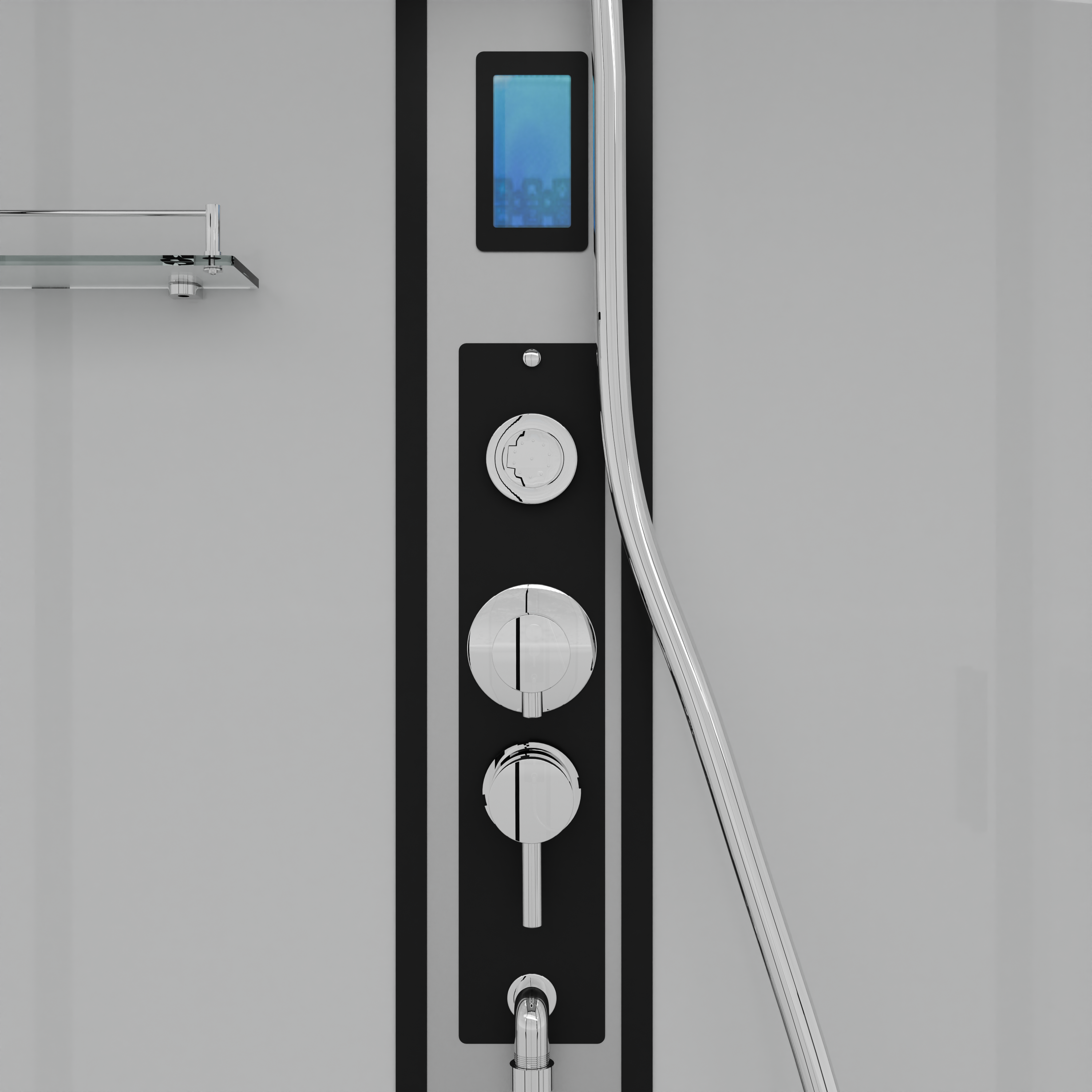 Cabina de ducha completa BOSTON BLACK - con montaje rápido 90 x 120 x 215 cm