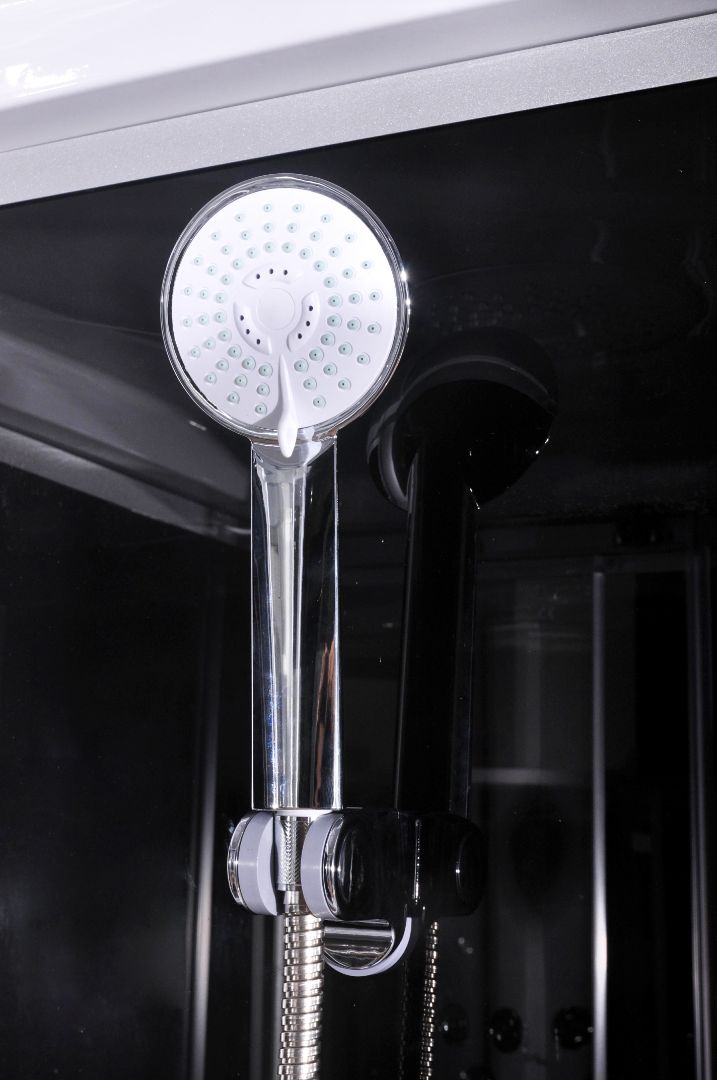 Complete shower enclosure PUNTO BLACK with quick assembly 90x90x215 cm