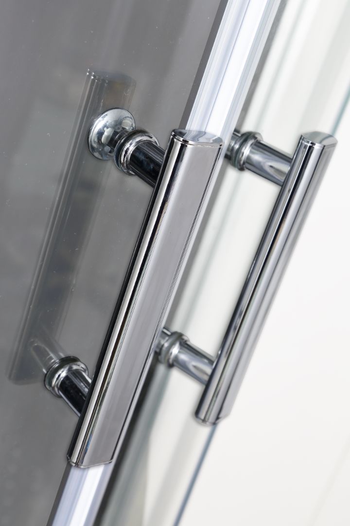 Complete shower enclosure PUNTO BLACK with quick assembly 90x90x215 cm