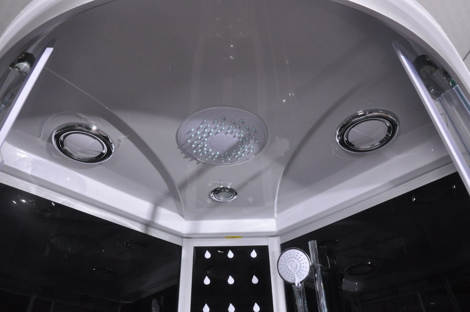 Cabina de ducha completa SCALA BLACK con montaje rápido 90x90x215 cm