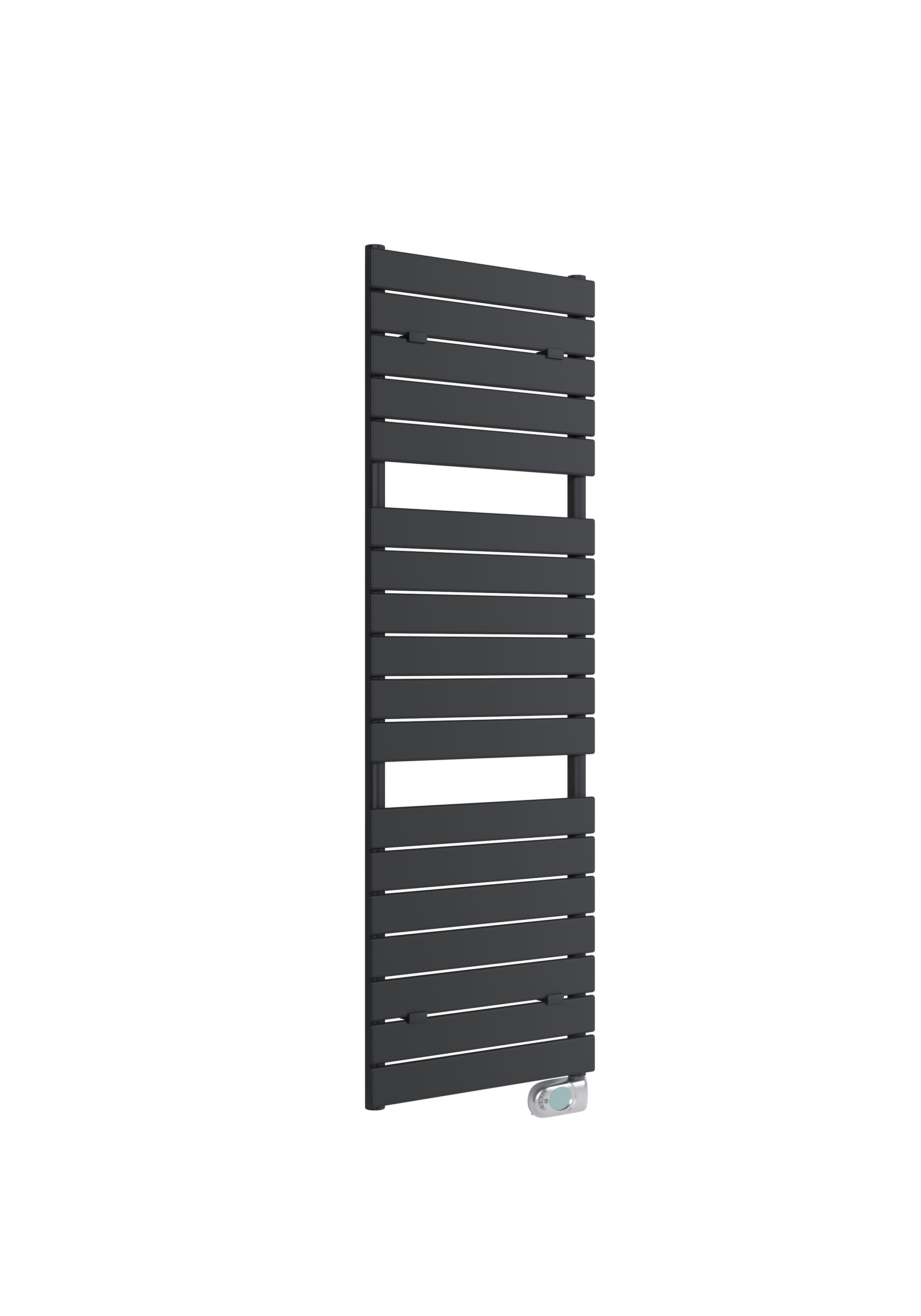 Radiador de diseño E-Pisa, negro mate, 1512 x 500 mm