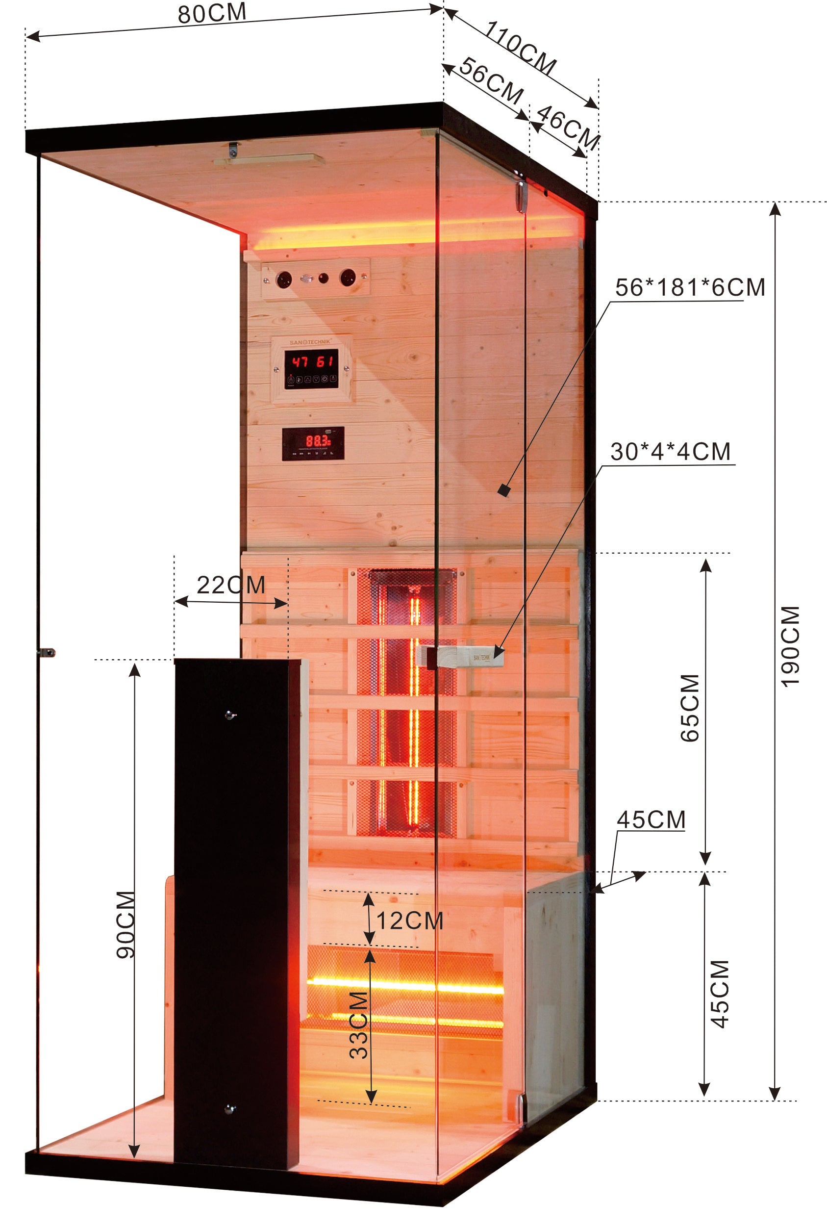 Cabina de infrarrojos GRENA para 1 persona