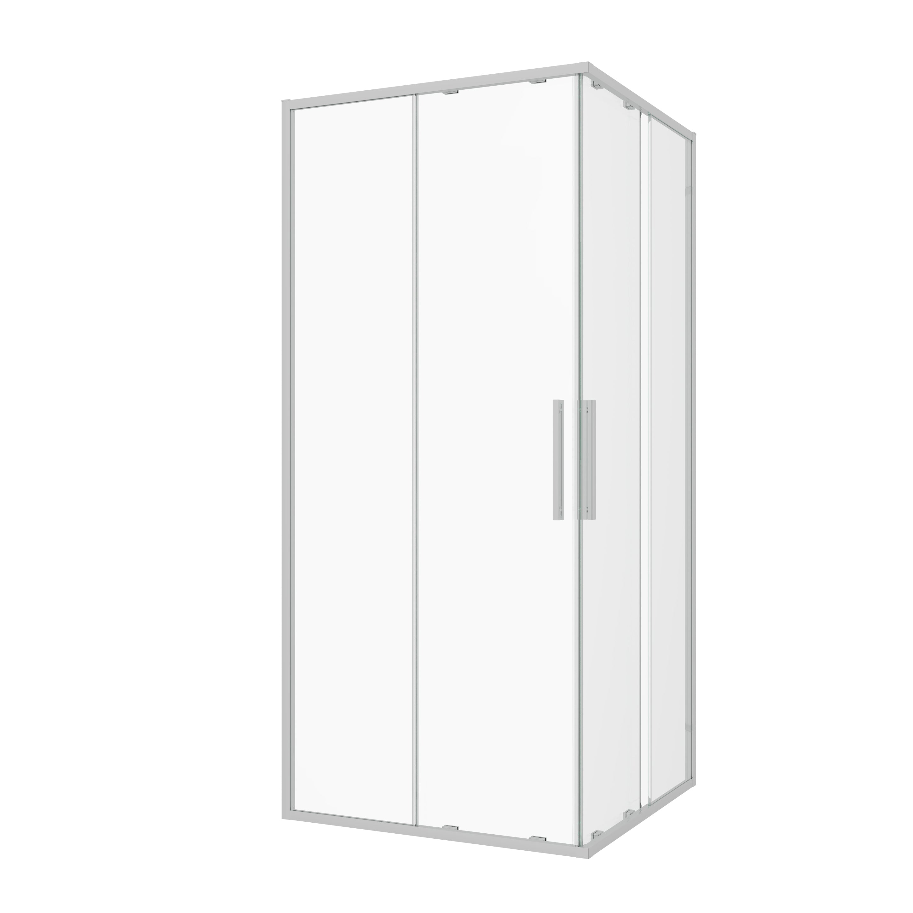 Corner shower sliding door SLIMLINE chrome Easy-Clean in 5 different sizes