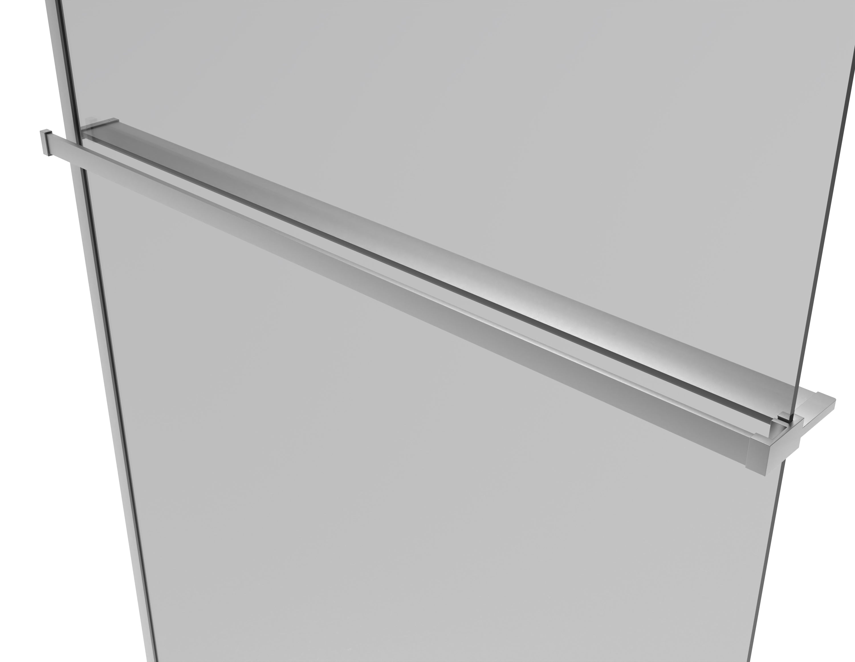 Handtuchhalter + Ablage für WALK IN Aluminium chrom 120 cm