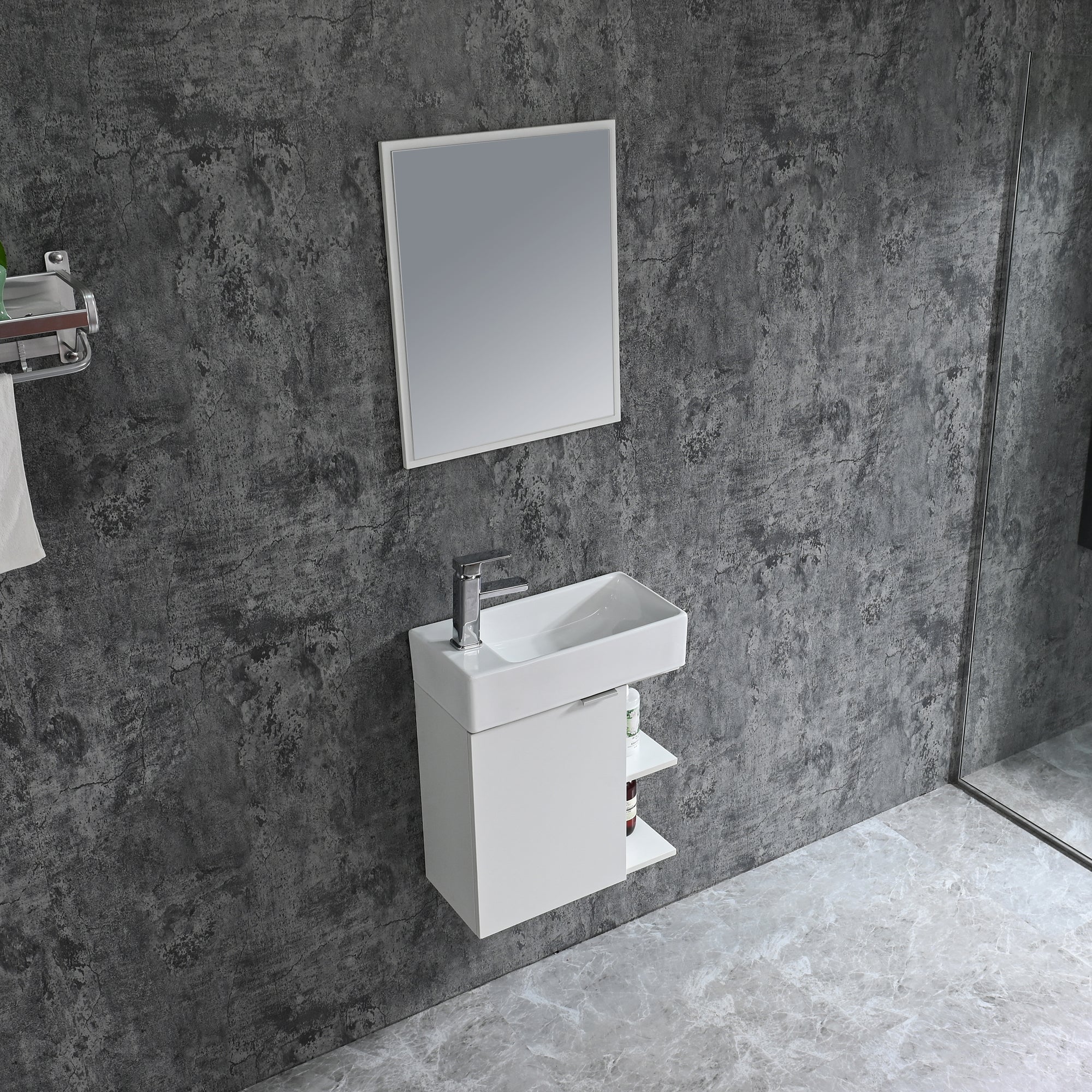Conjunto mueble de baño PRIMAVERA 50 BLANCO