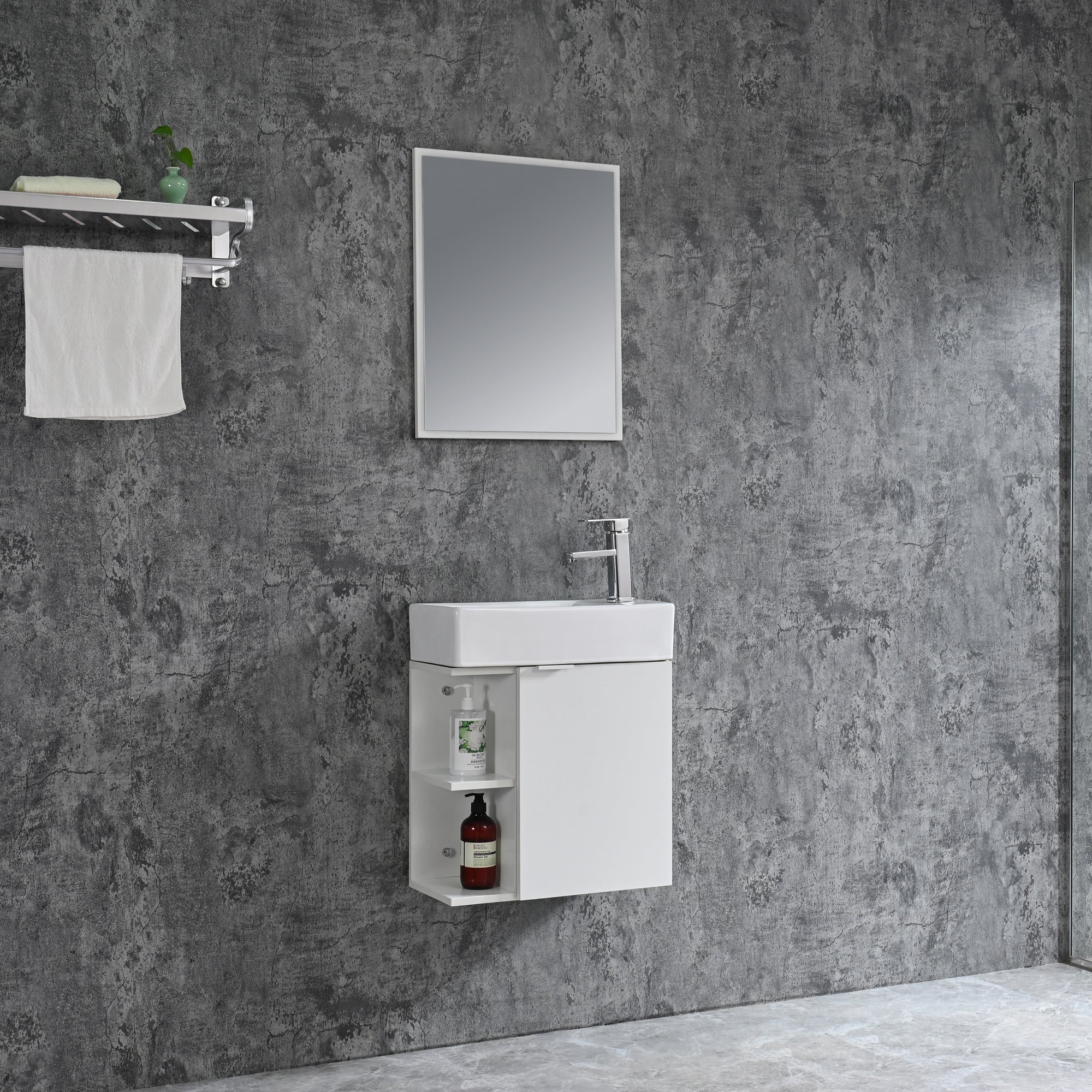 Conjunto mueble de baño PRIMAVERA 50 BLANCO