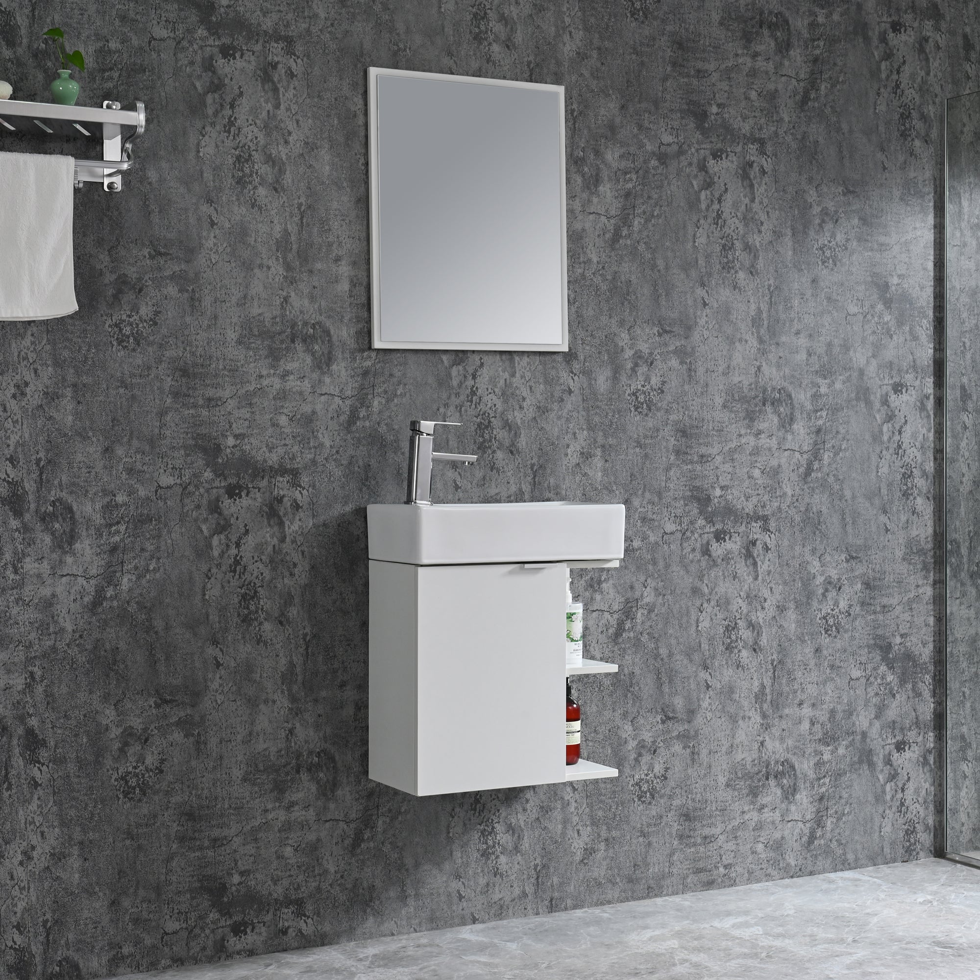 Conjunto mueble de baño PRIMAVERA 50 BLANCO