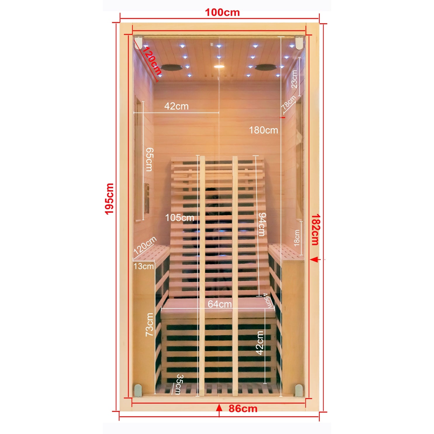 Cabina de infrarrojos CARBON 1 para 1 persona