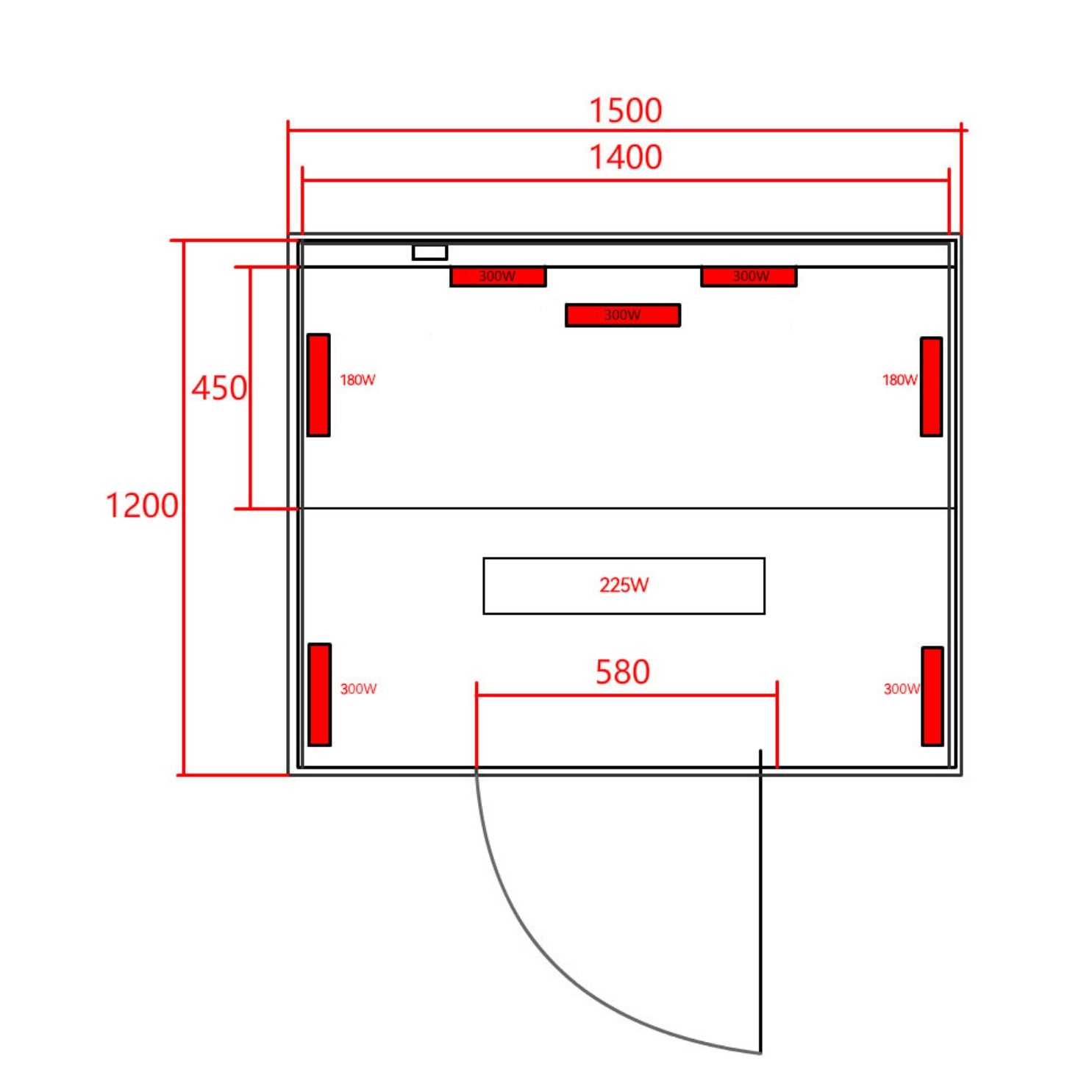 Cabina de infrarrojos ABIERTA para 3 personas