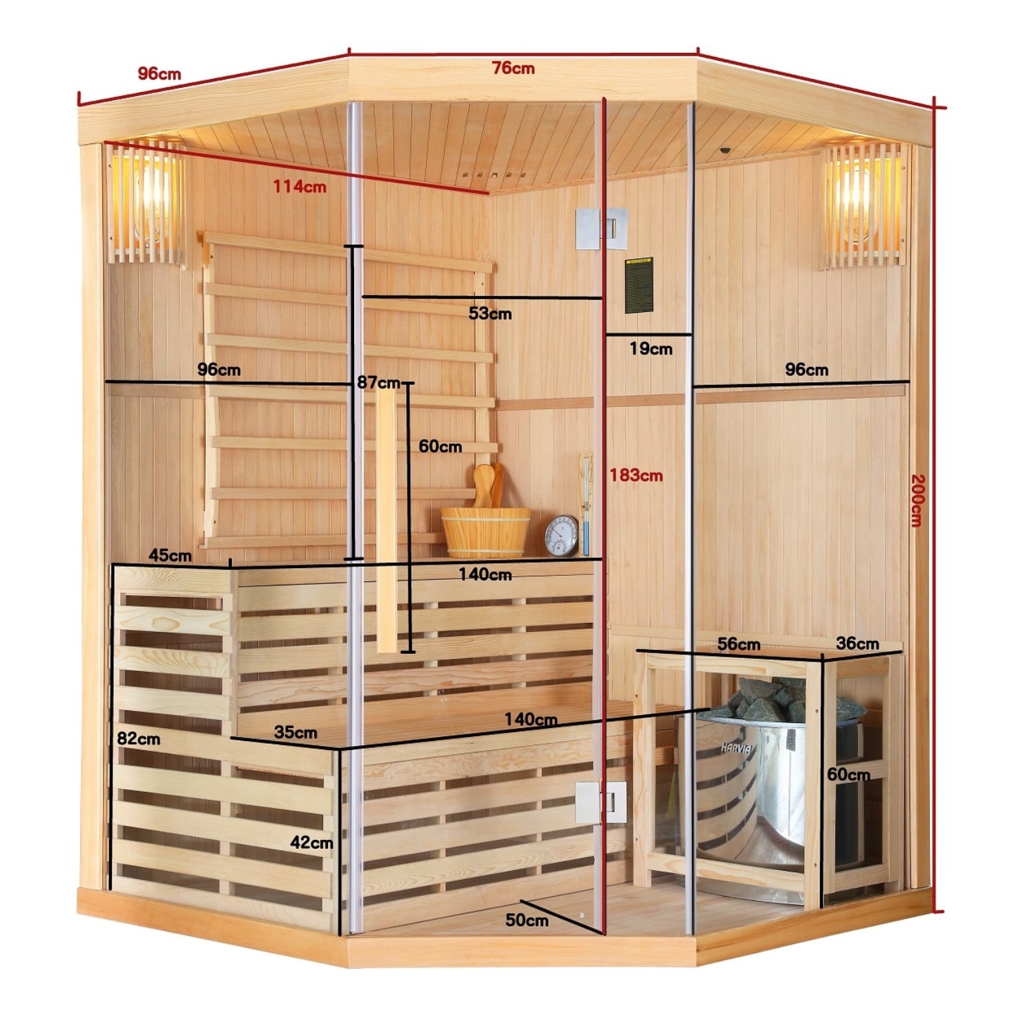 Sauna TALLIN para 3 personas