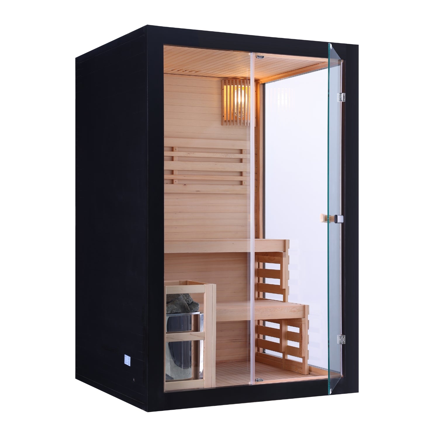 Sauna finlandesa PANORAMA NEGRO | para 2 personas