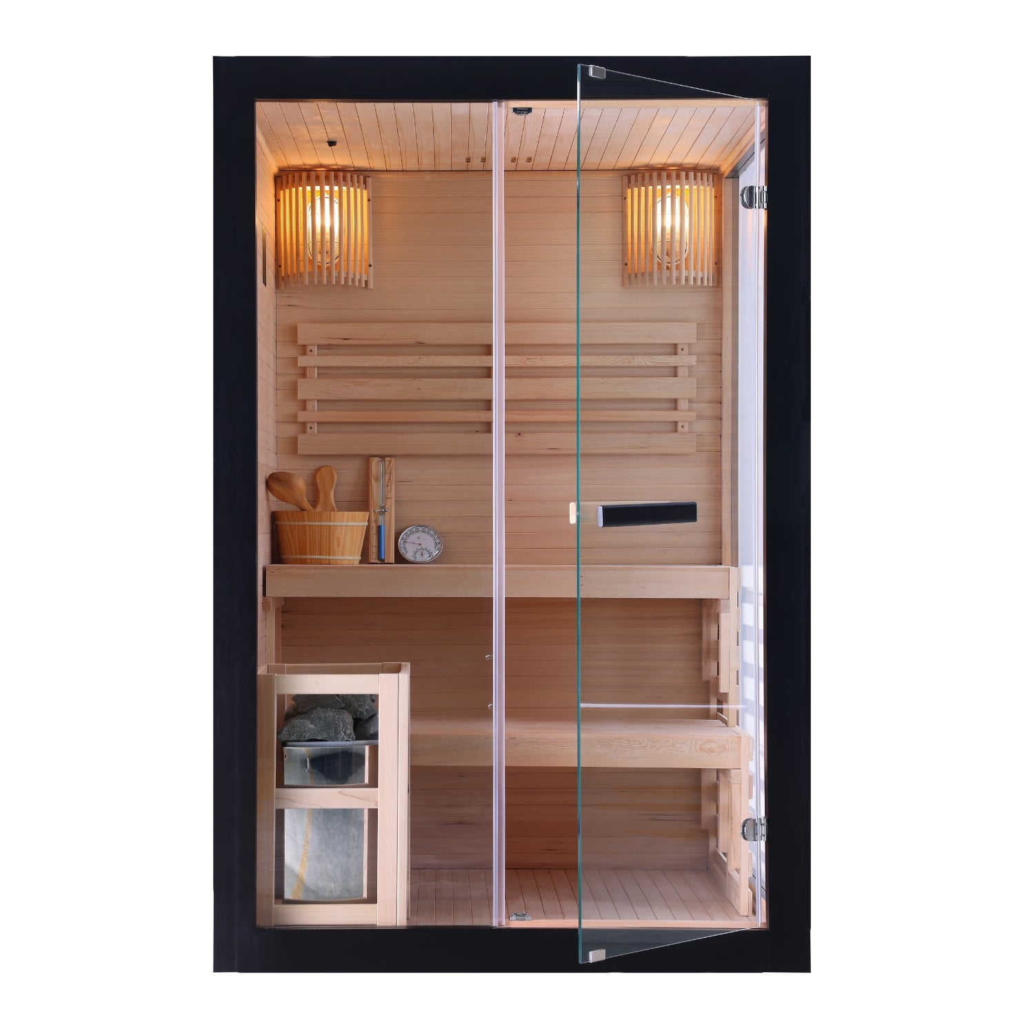 Finnish sauna PANORAMA BLACK