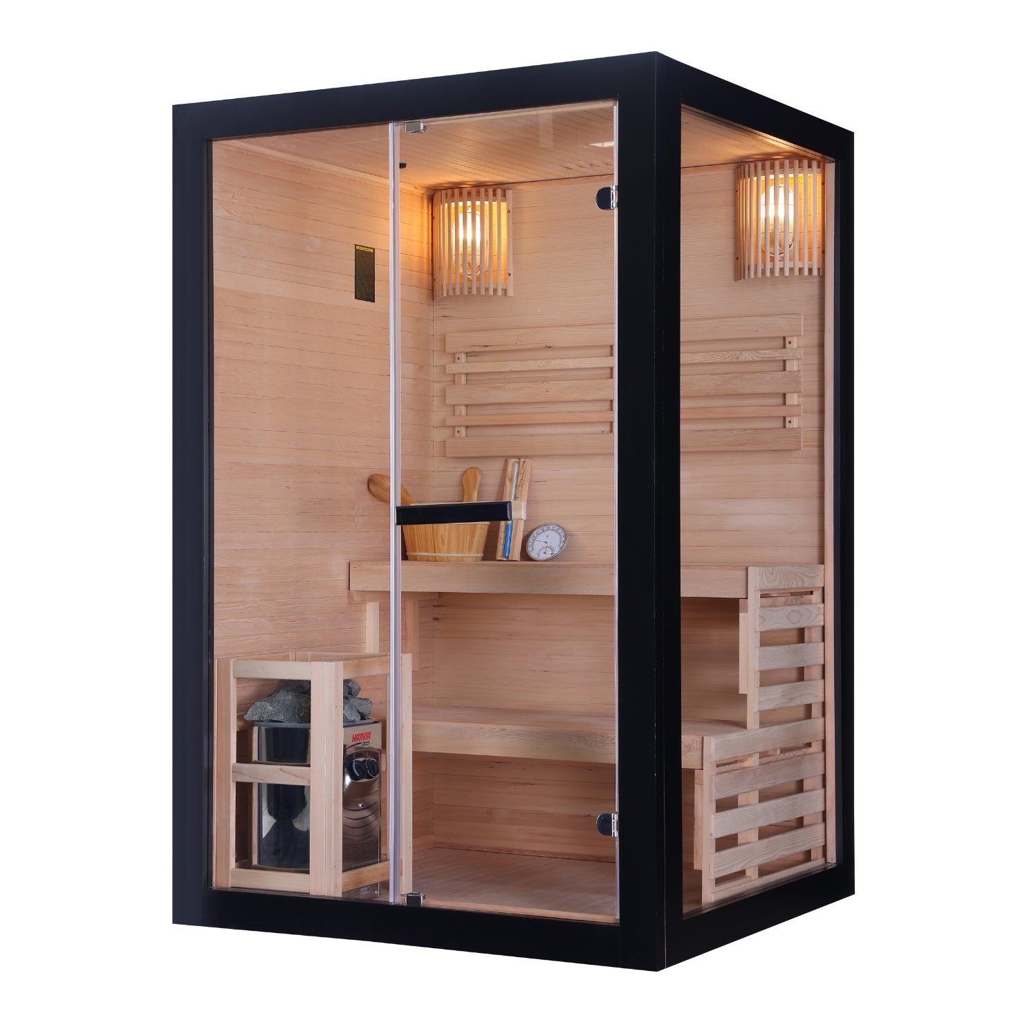 Sauna finlandesa PANORAMA NEGRO | para 2 personas