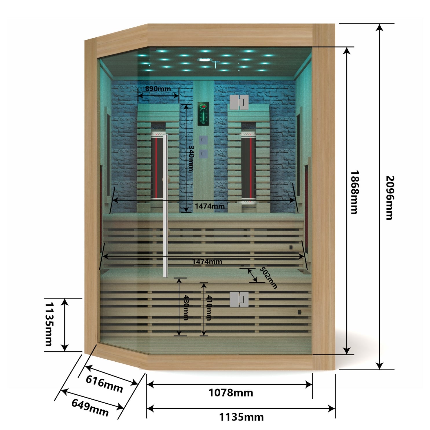 Cabina de infrarrojos KIRUNA | 3-4 personas