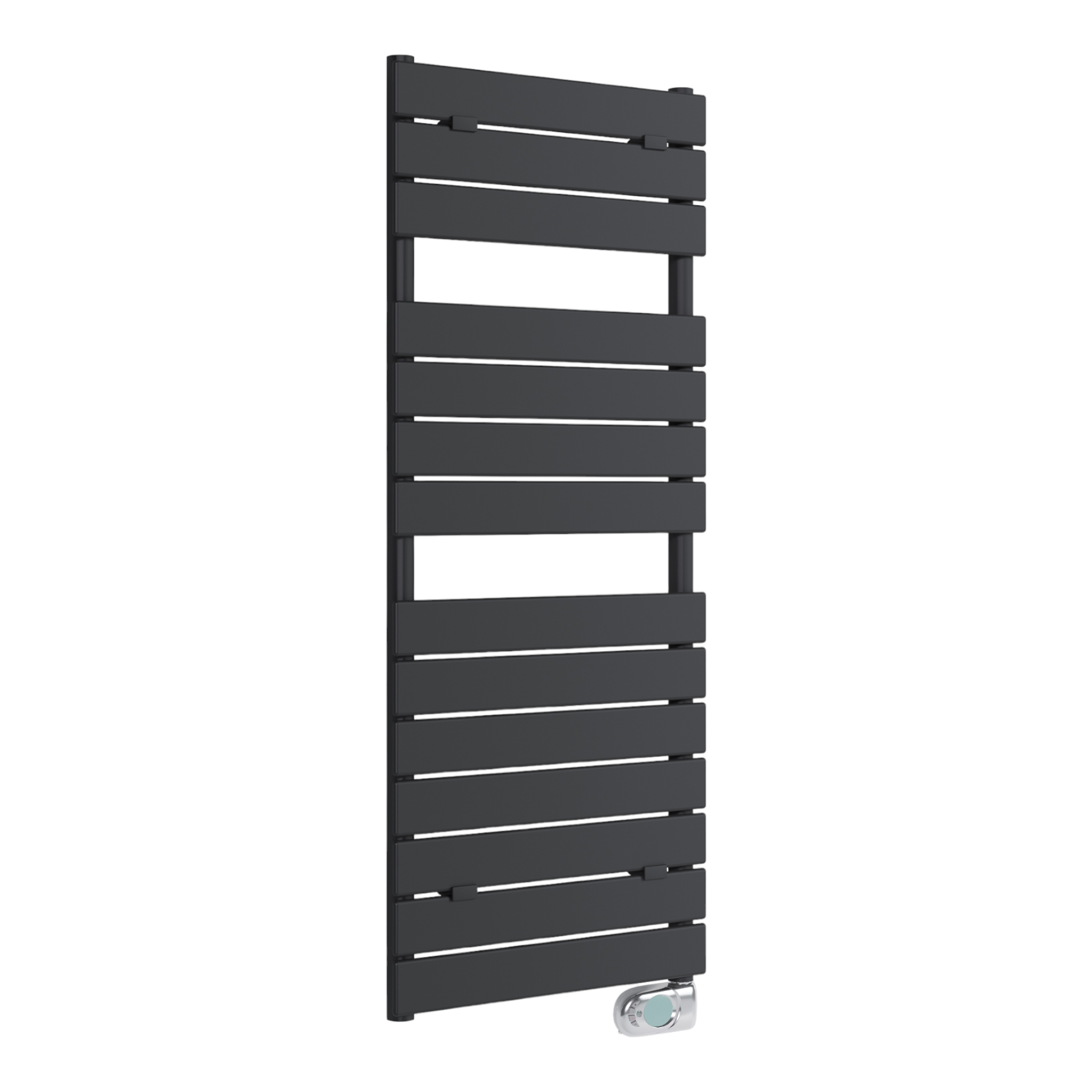 Radiador de diseño E-Pisa, negro mate, 1213 x 500 mm