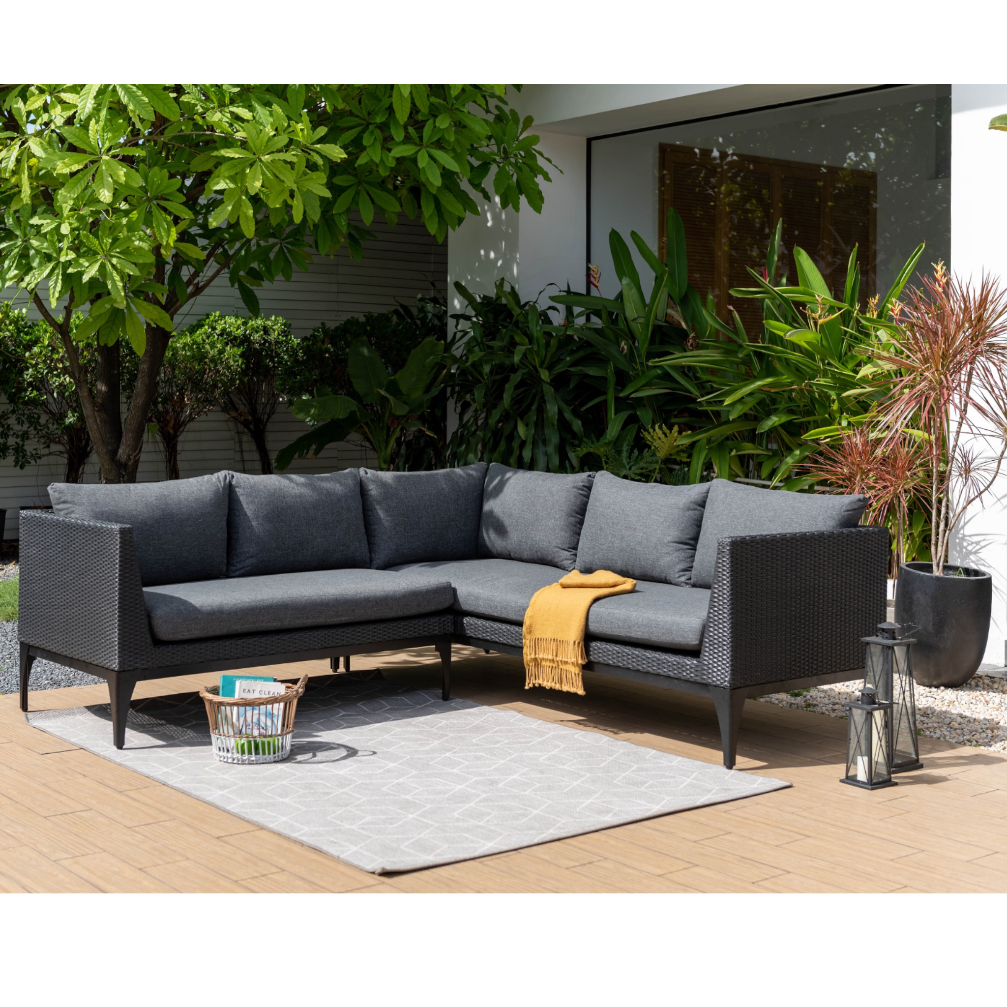 Infinity Sofa-Set inkl. Sitz- und Rückenkissen, schwarz