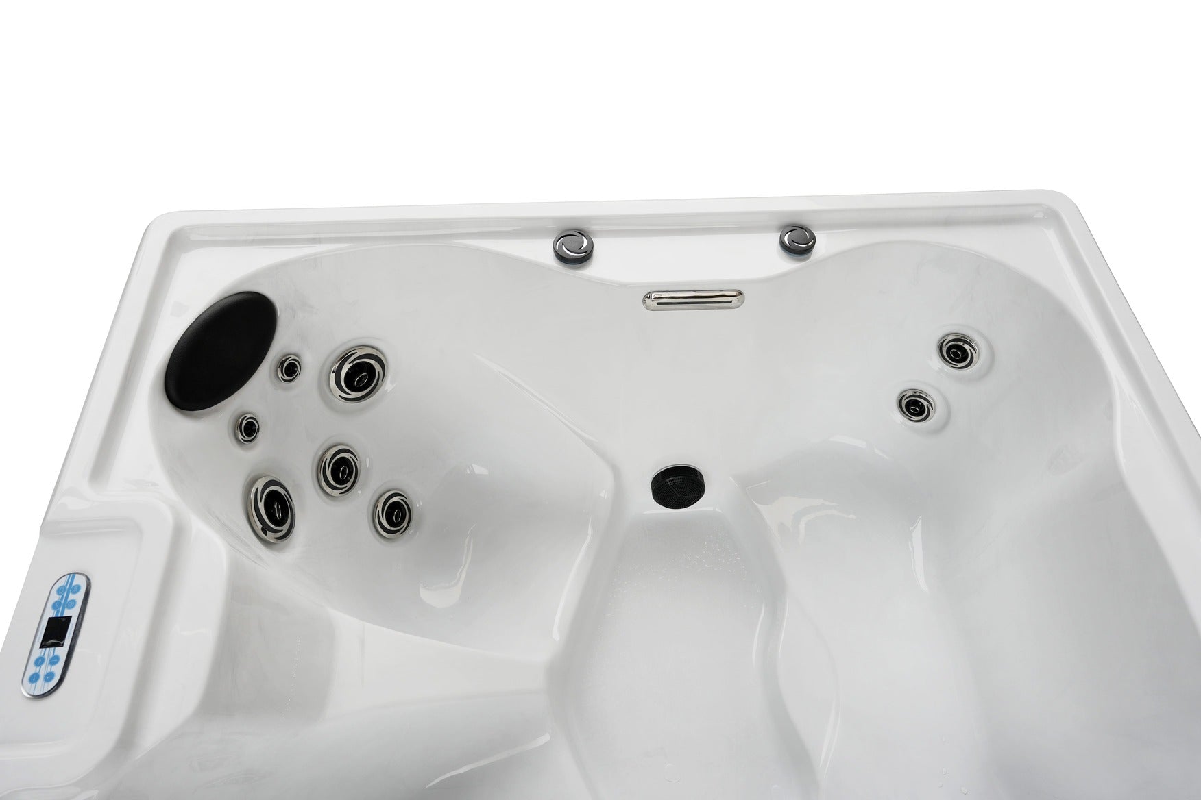 Outdoorwhirlpool Palermo WHITE MARBLE inkl. Abdeckung 180x160x76 cm frostsicher