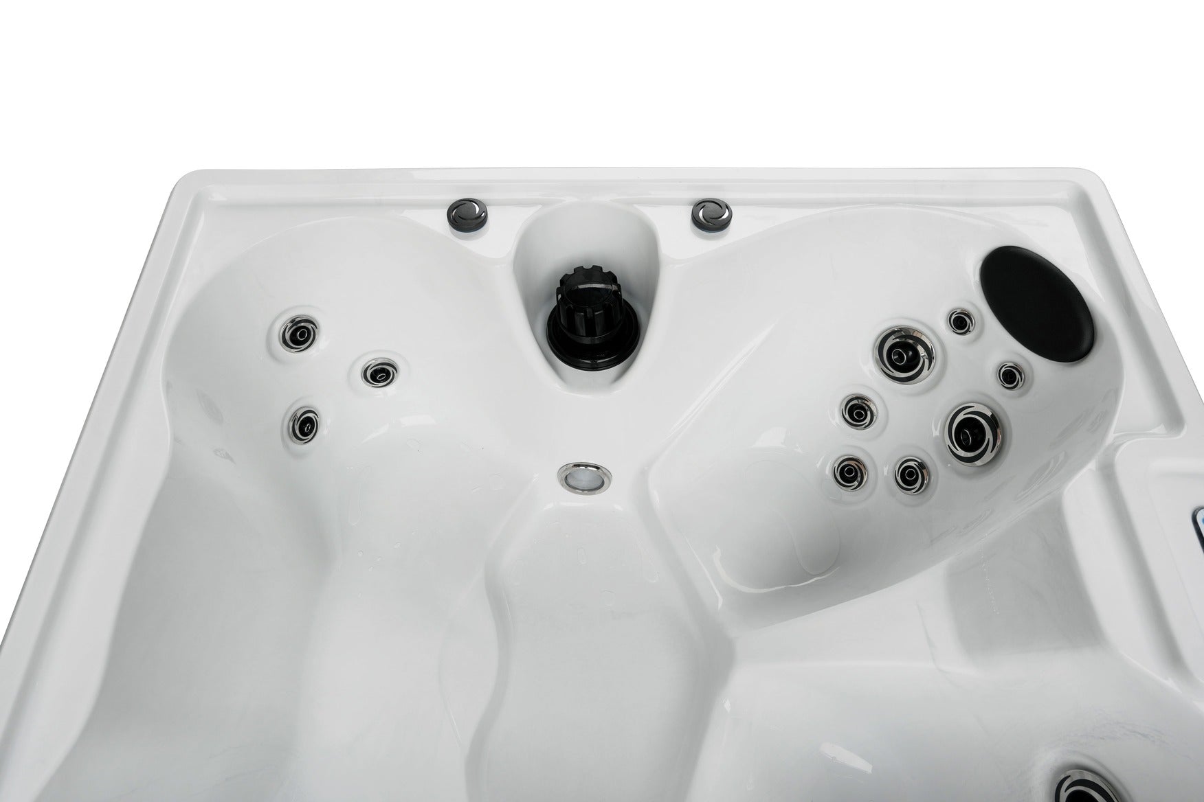 Outdoorwhirlpool Palermo WHITE MARBLE inkl. Abdeckung 180x160x76 cm frostsicher