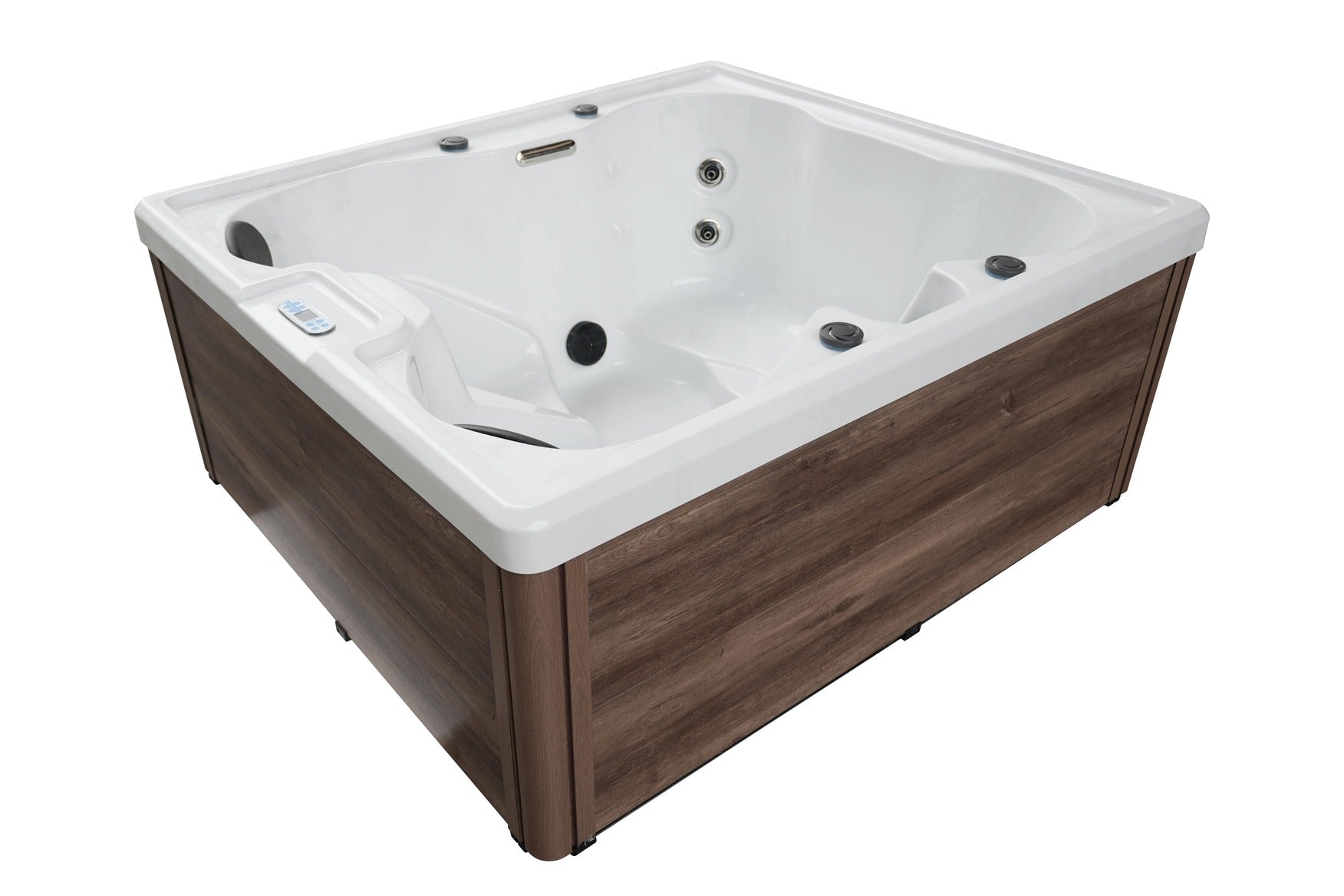 Outdoorwhirlpool Palermo WHITE MARBLE inkl. Abdeckung 180x160x76 cm frostsicher