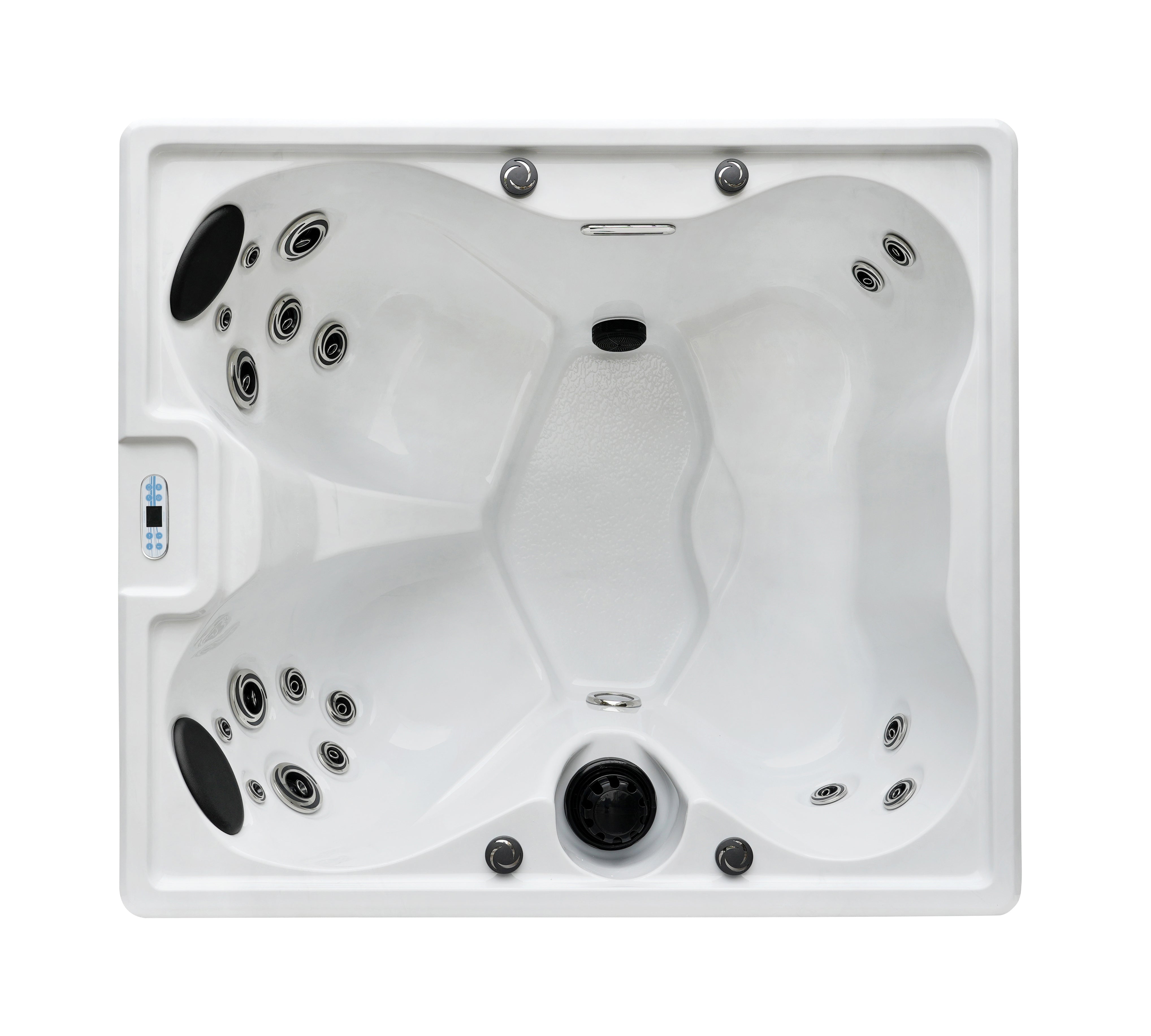 Outdoorwhirlpool Palermo WHITE MARBLE inkl. Abdeckung 180x160x76 cm frostsicher