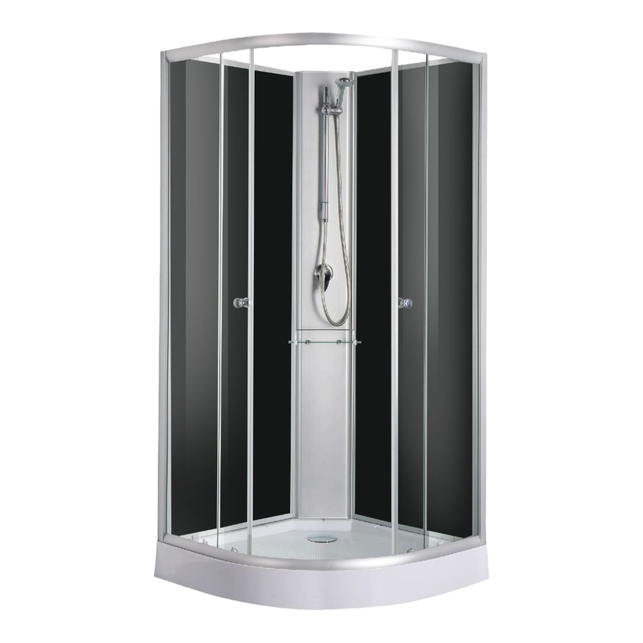 Komplettduschkabine RIO BLACK 90x90x204 cm