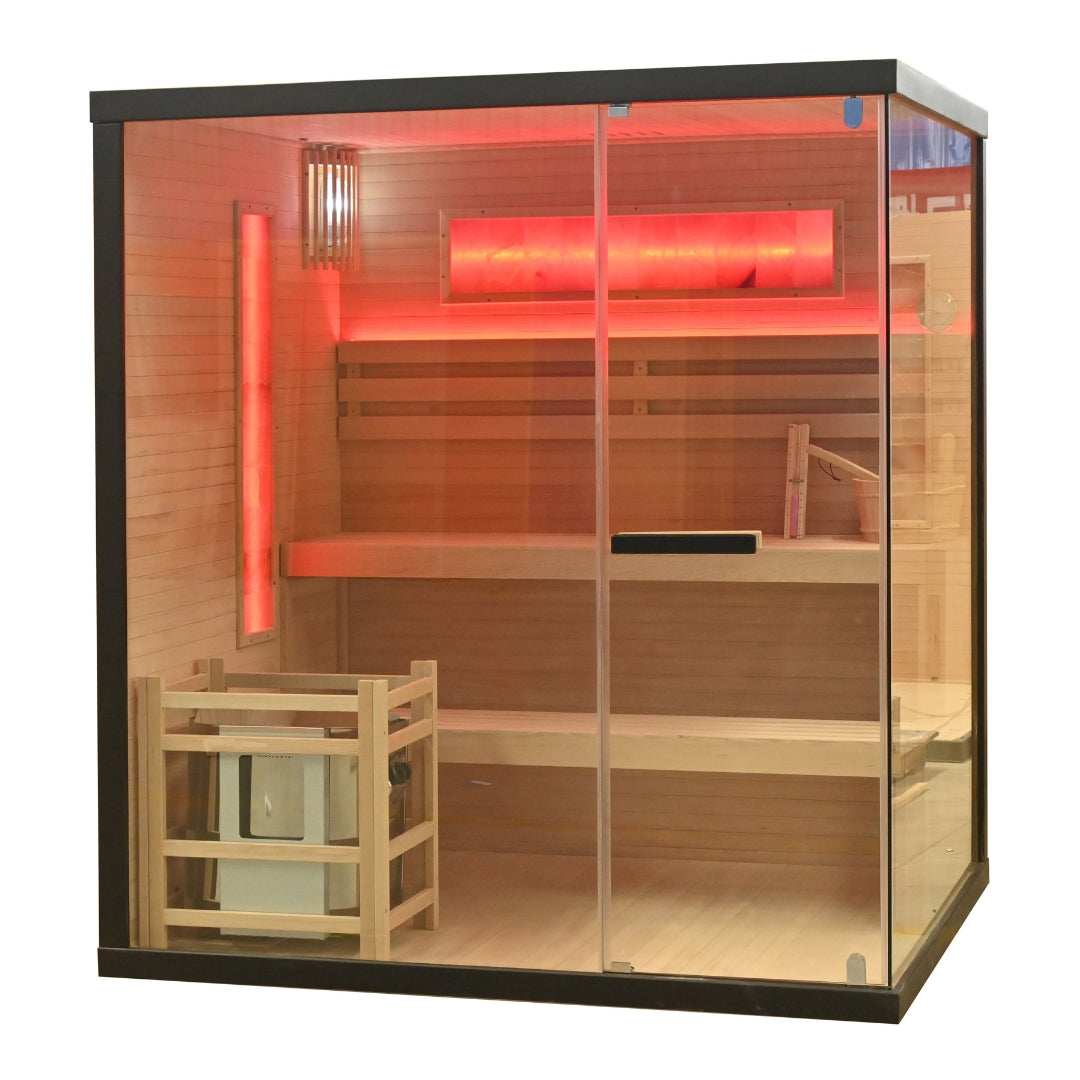 Salzstein Sauna LUXOR 2 | für 3 Personen