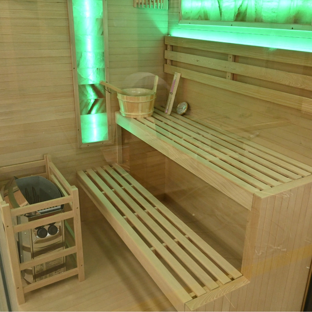 Salzstein Sauna LUXOR 2 | für 3 Personen