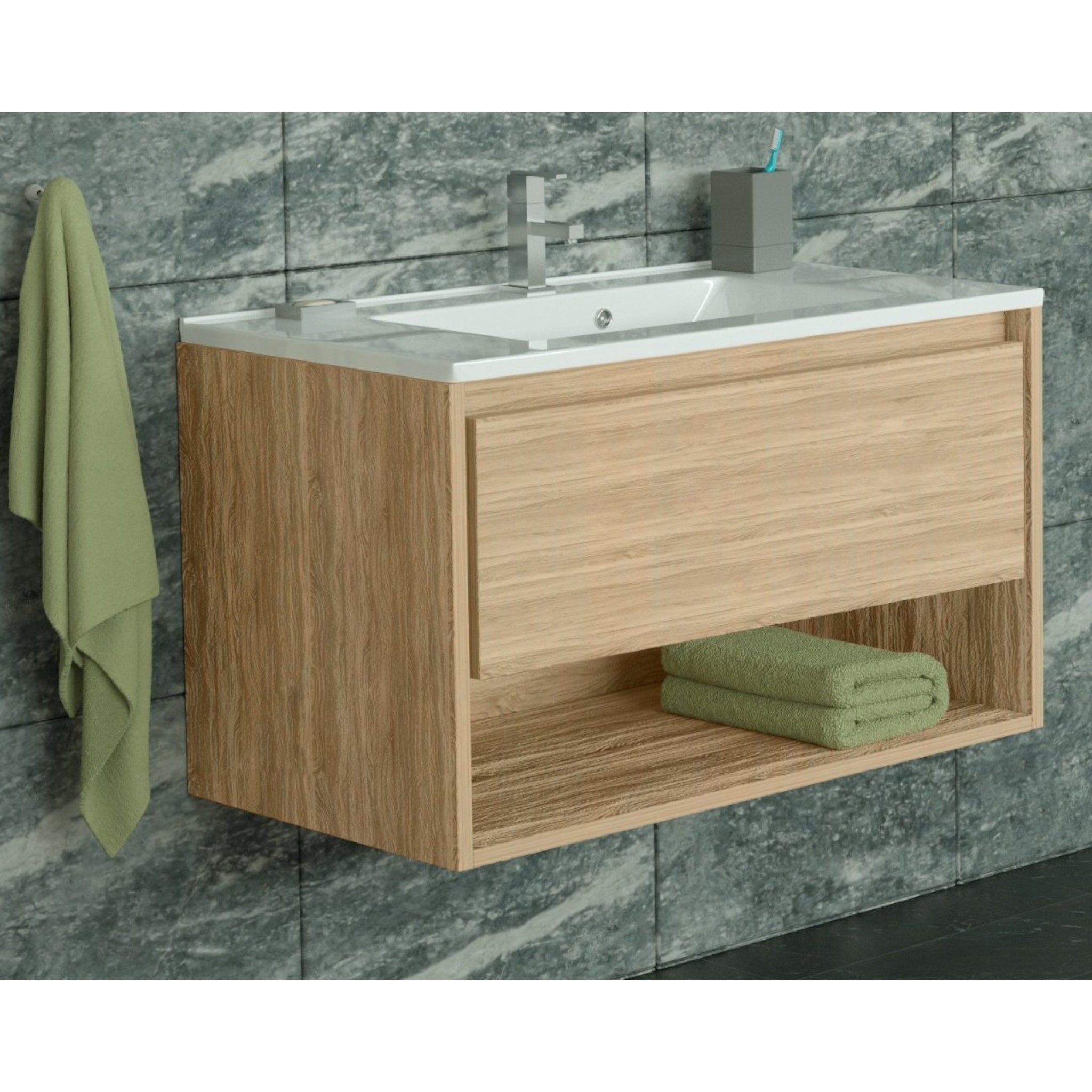 Waschbeckenunterschrank EICHE NATUR 60/80