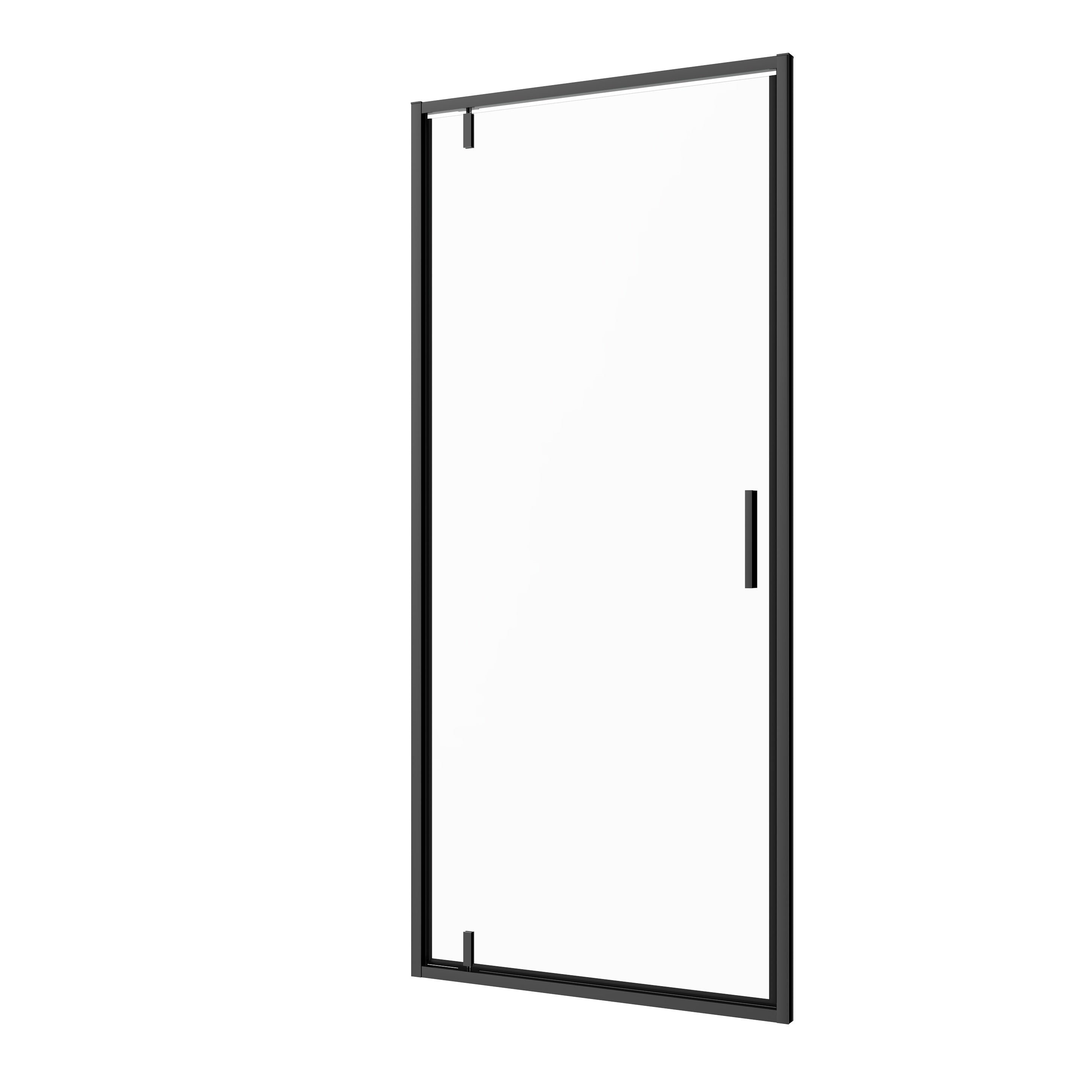 Corner shower cabin with two sliding doors, chrome in 2 different sizes