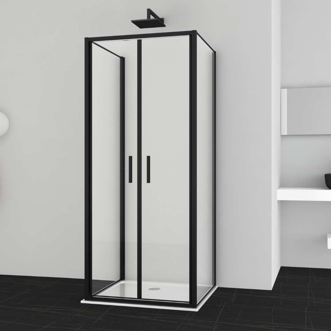 Salontür schwarz 6mm ESG Easy-Clean in 3 verschiedenen Größen