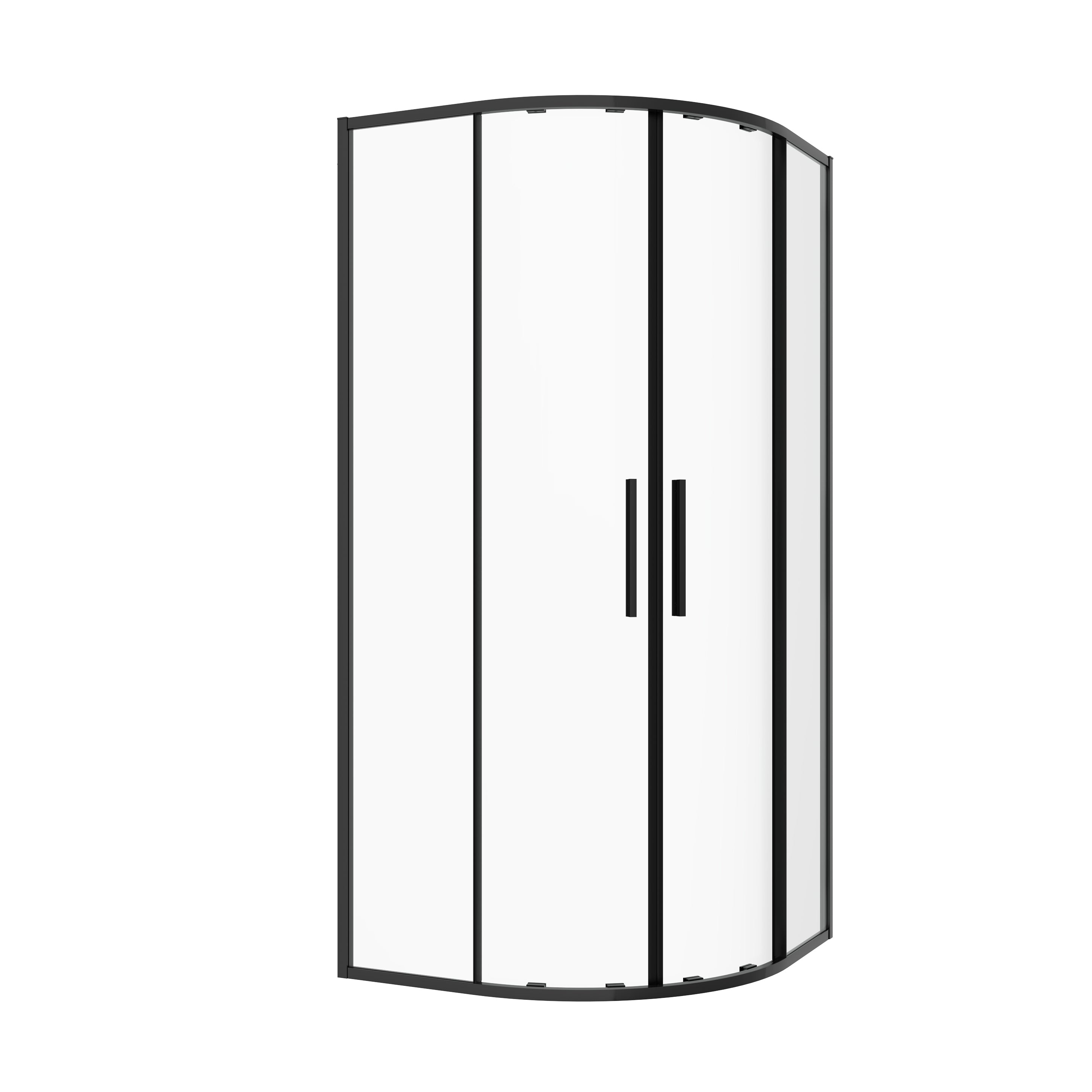 Round shower cubicle black ESG Easy-Clean in 3 different sizes