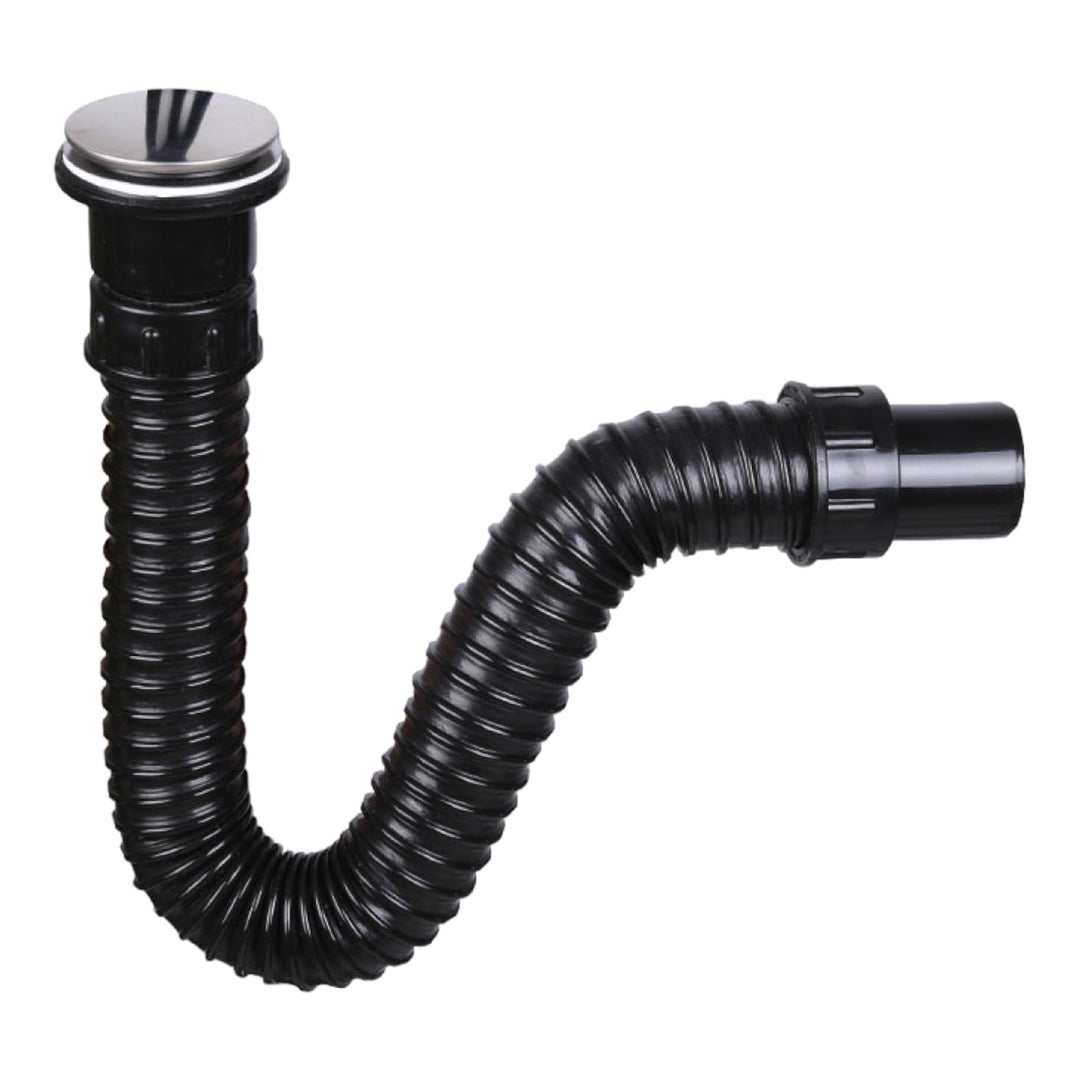 WT - Siphon mit Ventil, schwarz