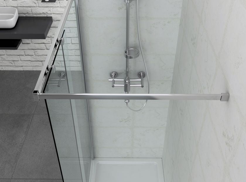 Elite Chrome shower enclosure with sliding door reversible 120-122x195 cm