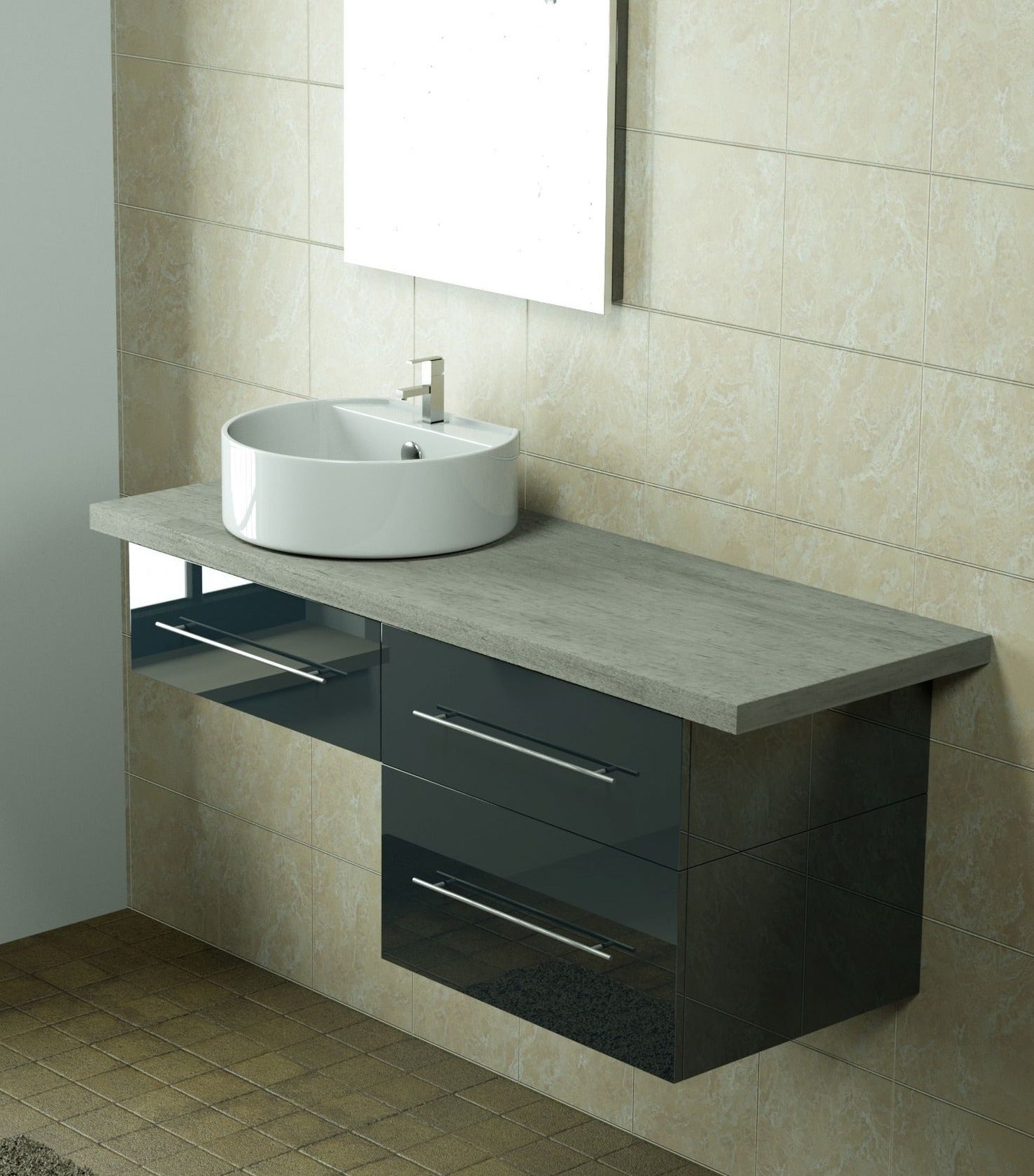 Bathroom furniture set LIVE 140 anthracite
