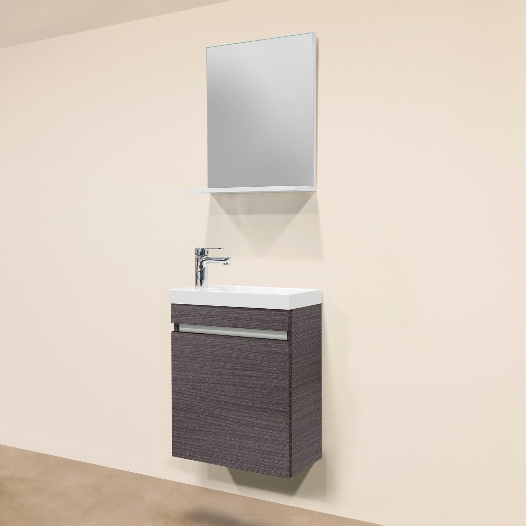 Bathroom furniture set NORA 48 oak silver