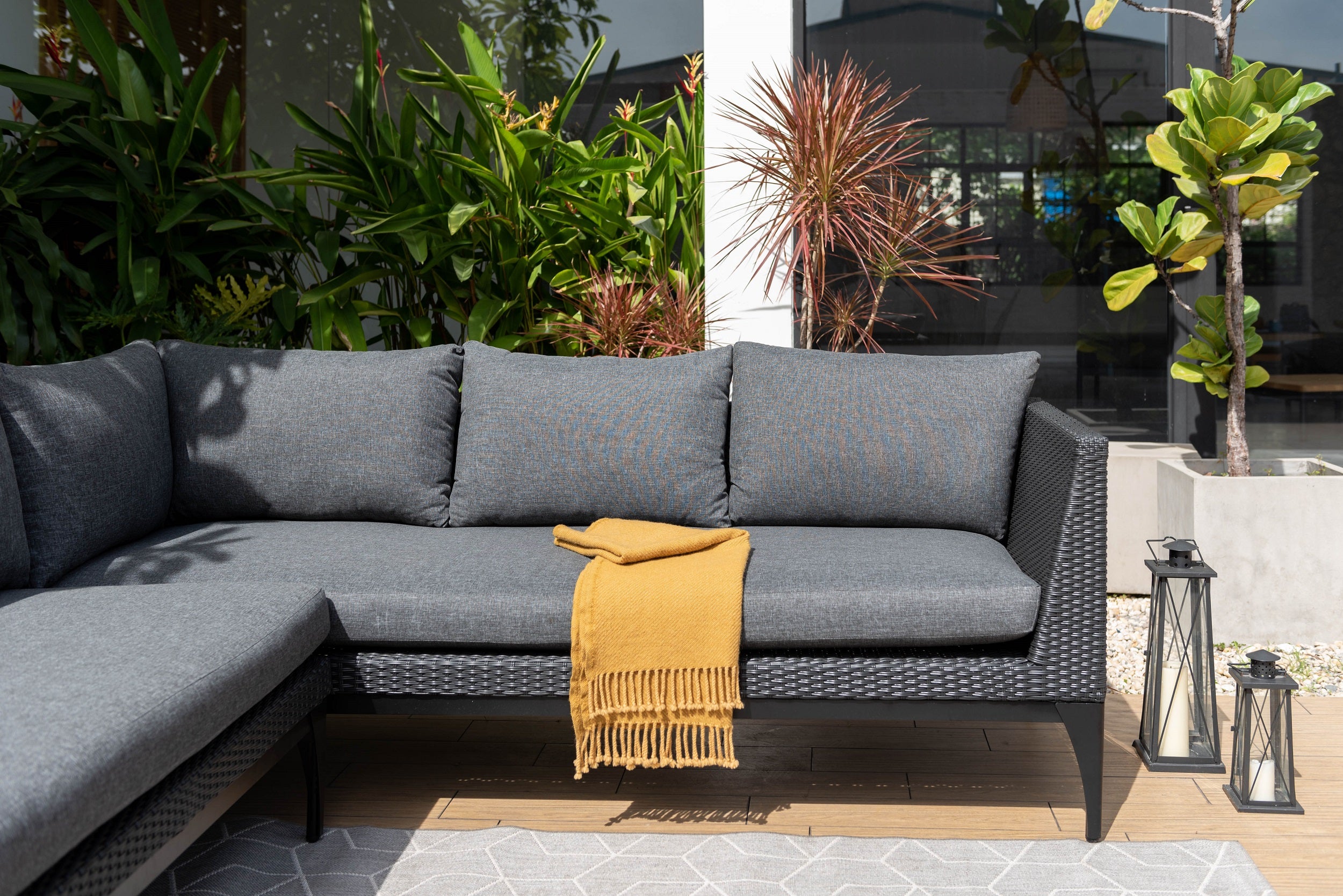 Infinity Sofa-Set inkl. Sitz- und Rückenkissen, schwarz