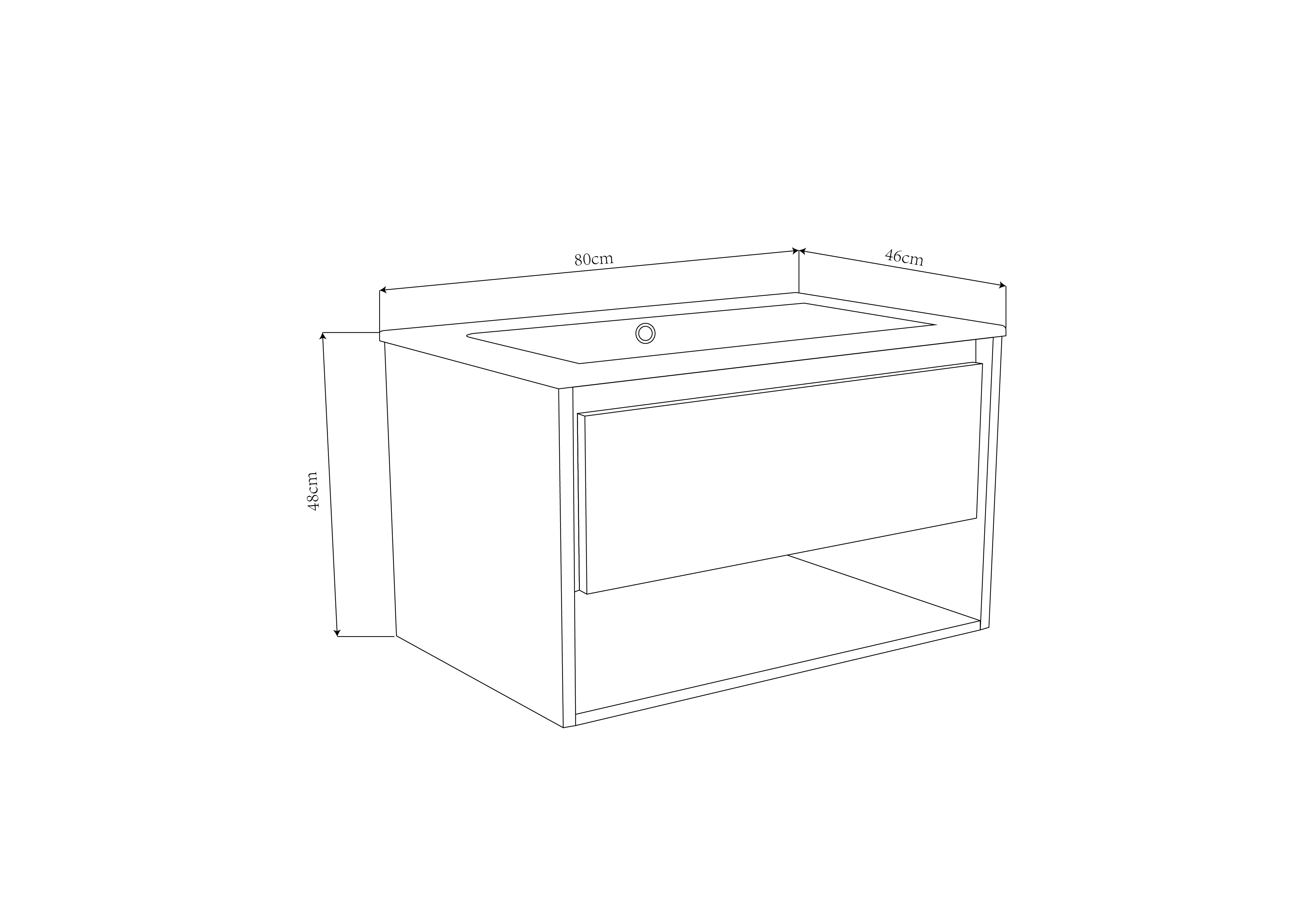Waschbeckenunterschrank SOHO 80 80x48x46 cm