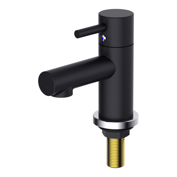 Single lever washbasin faucet black or chrome