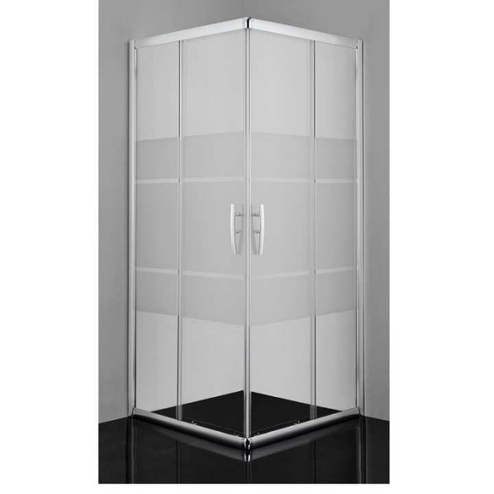 Pro - Line corner shower cubicle with Easy Clean and stripe design in 3 different sizes