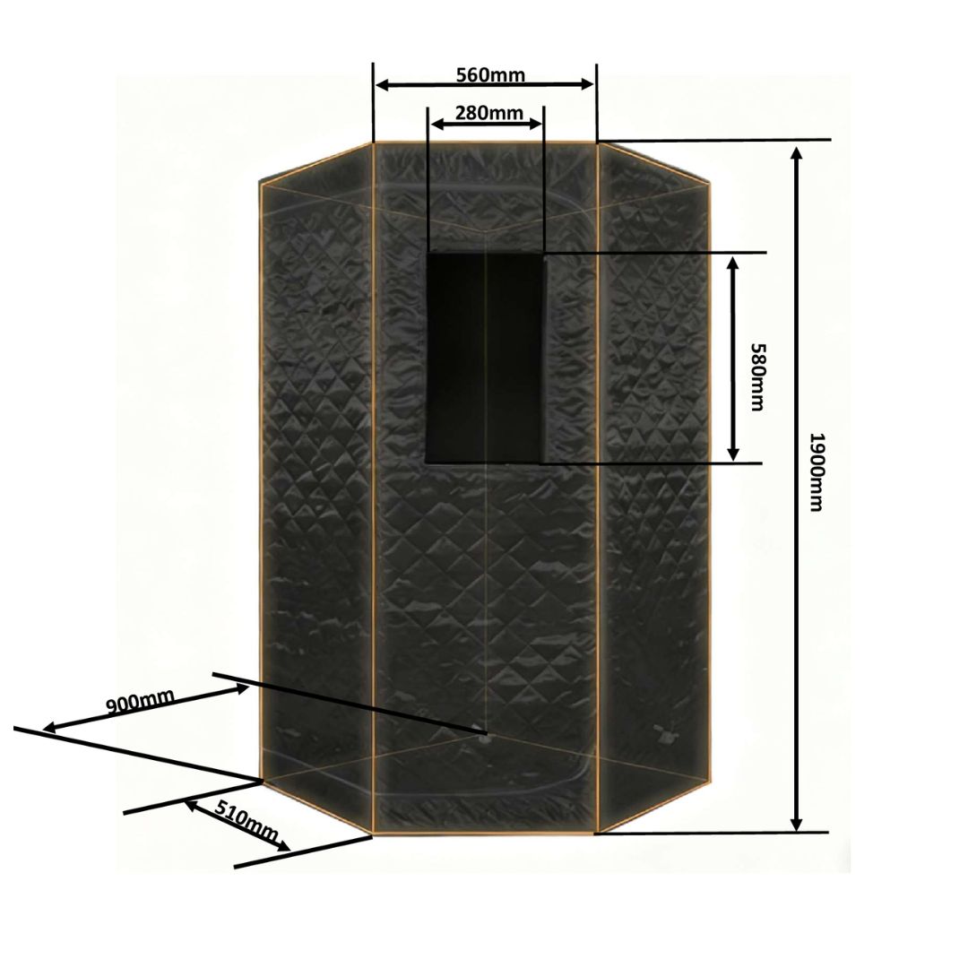 Tragbare Dampfsauna 90x90x190 cm