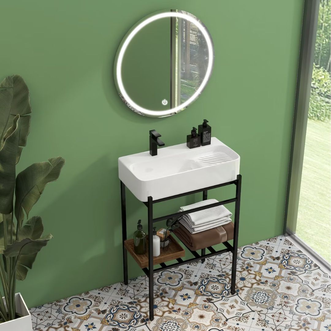 DELTA 60 Waschbecken-Konsolenset mit Füßen