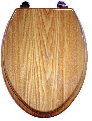 MDF WC-Sitz Holz-Deko Hell